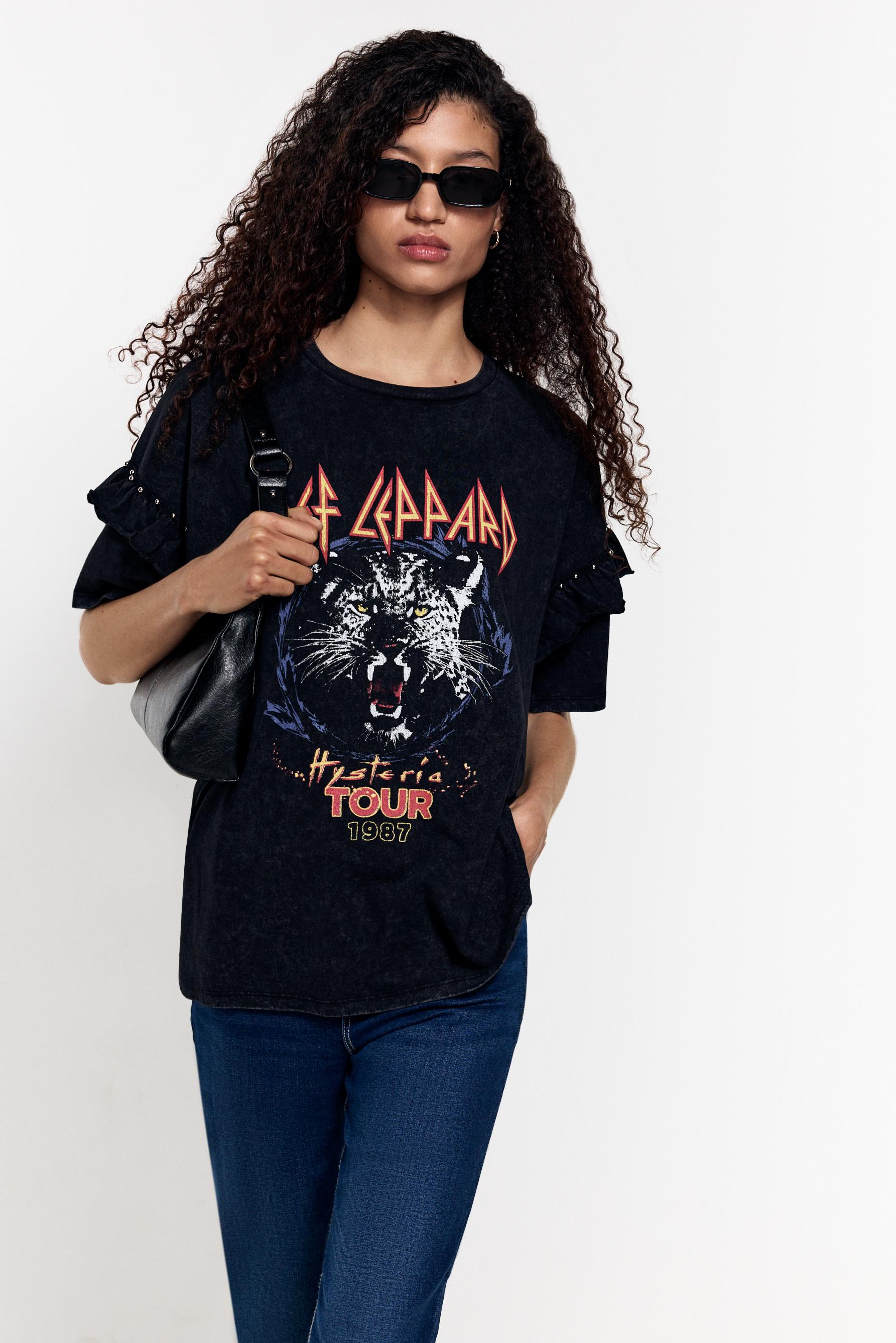 Def Leppard ©Universal ruffle T-shirt — ANTHRACITE GREY