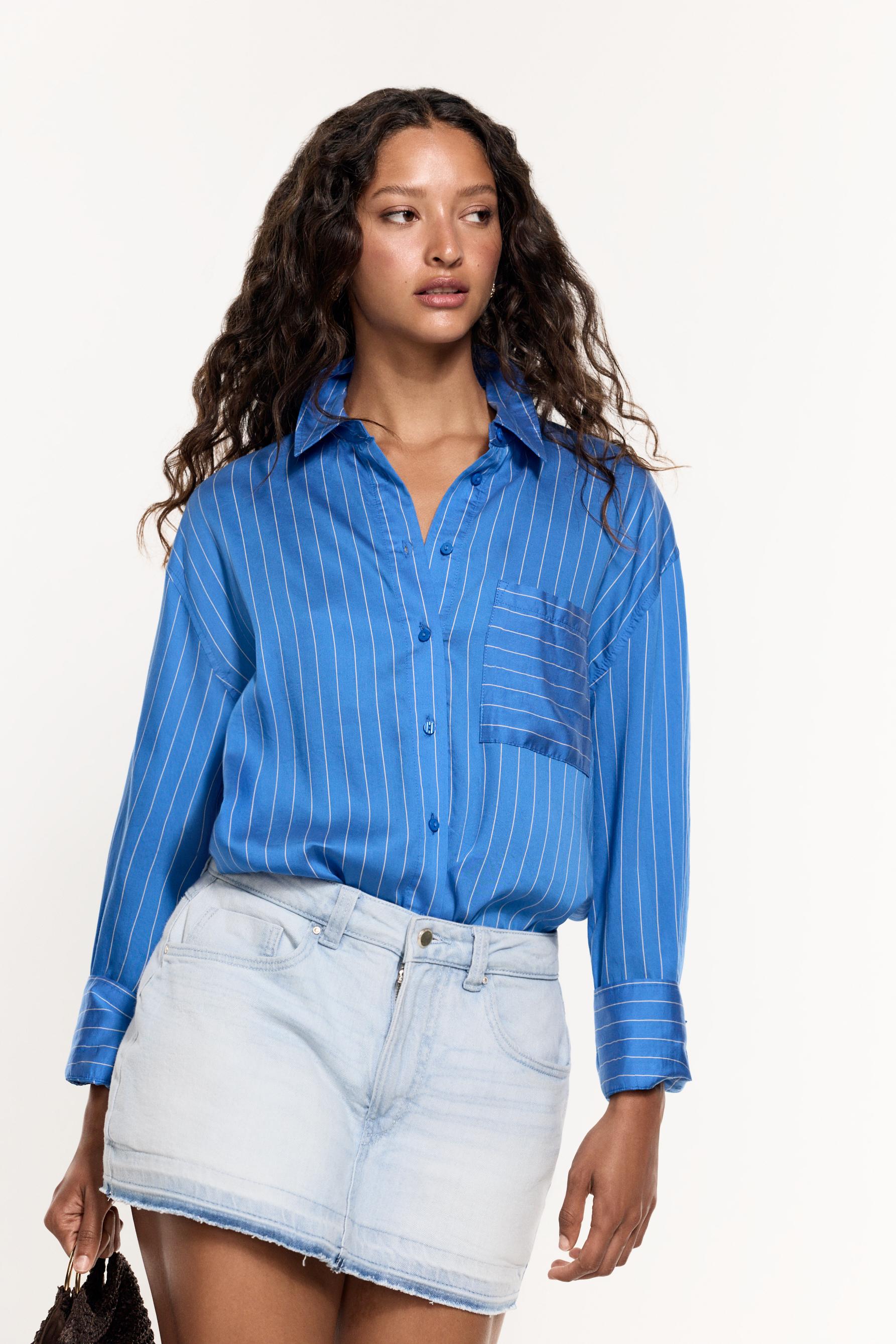 Denim skort — PALE SKY BLUE