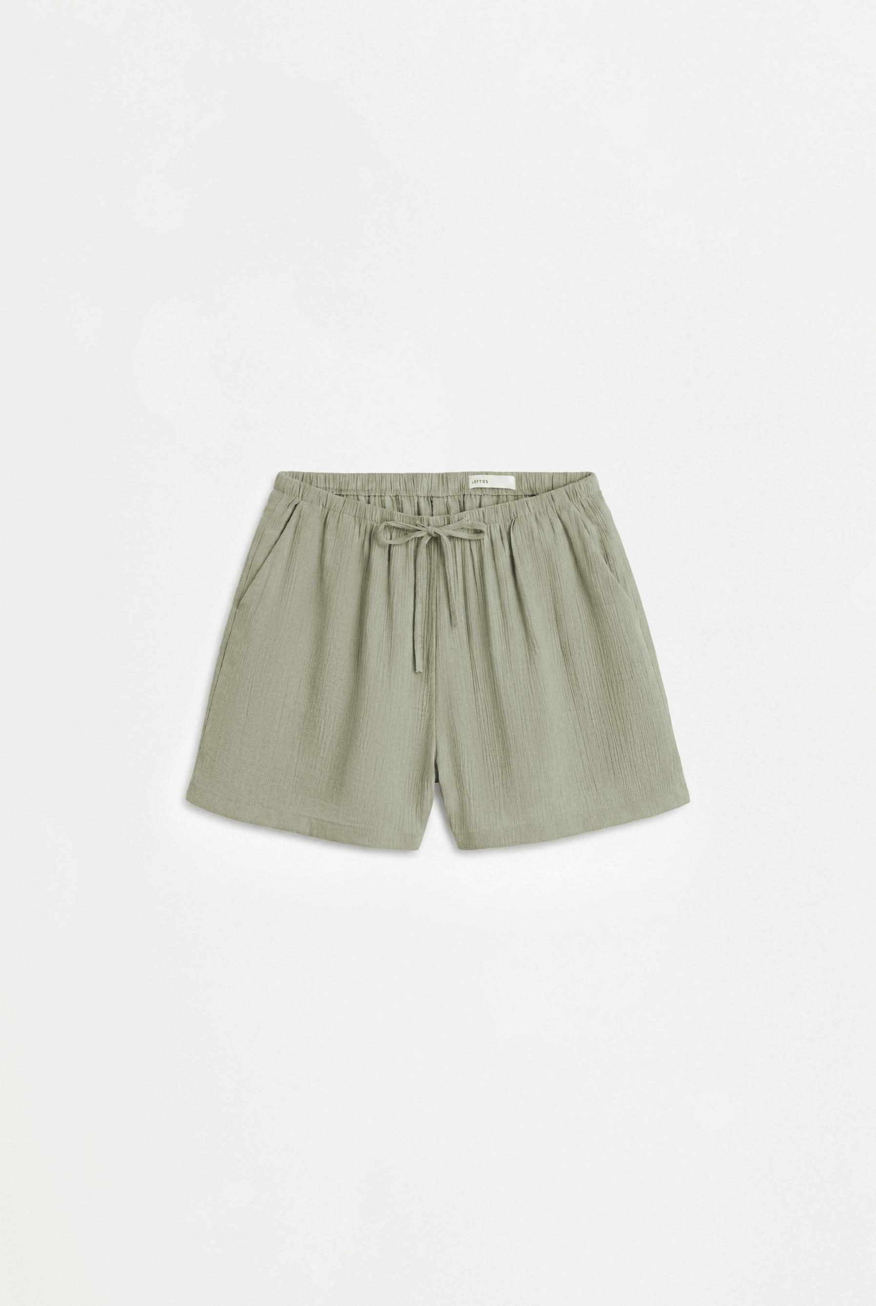 Textured shorts — PALE KHAKI