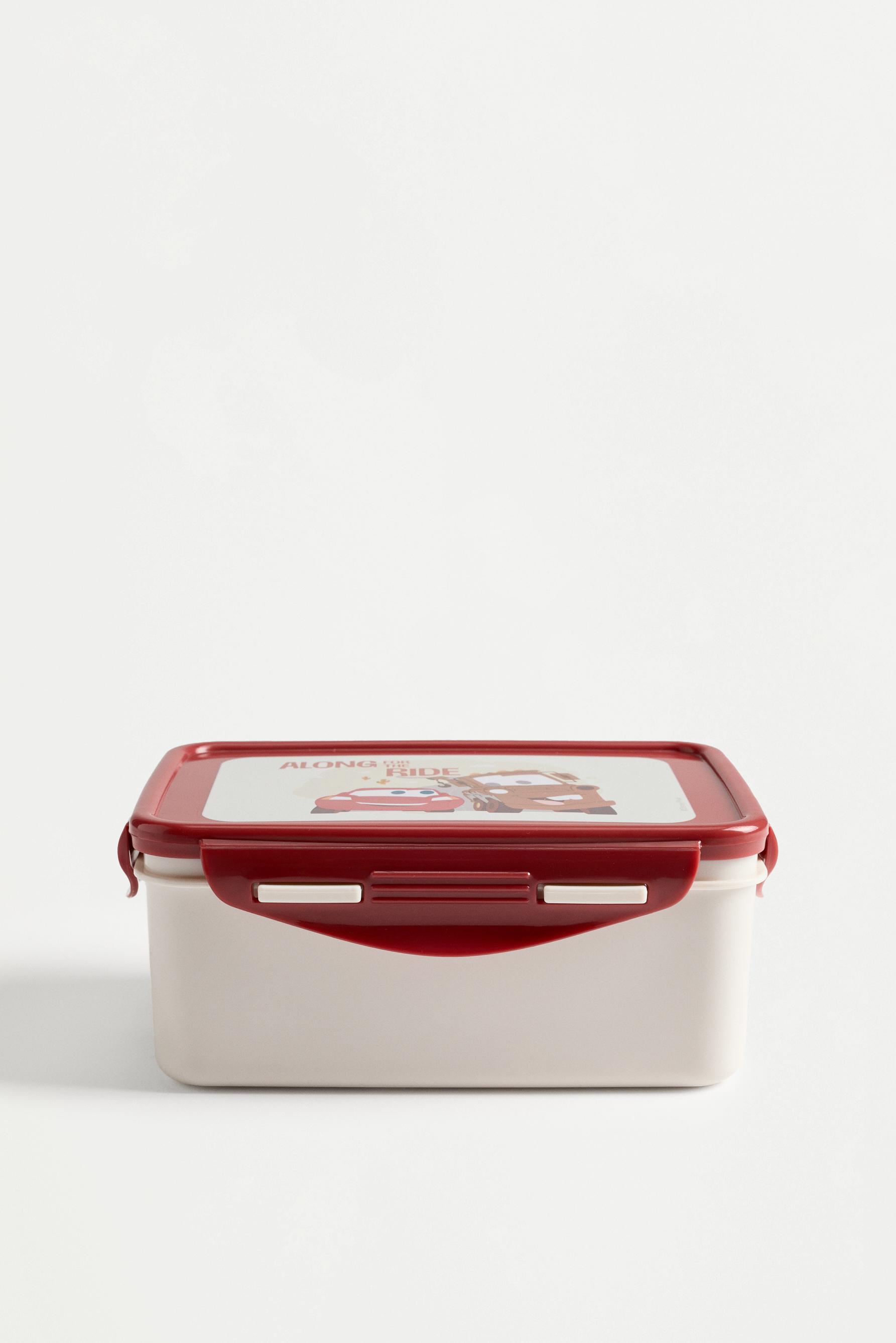 Rectangular Cars ©Disney lunch box — ECRU/RED