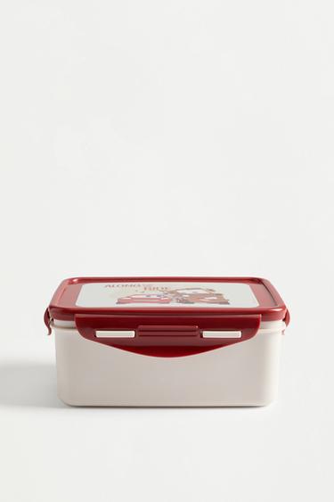 Rectangular Cars ©Disney lunch box — ECRU/RED 2