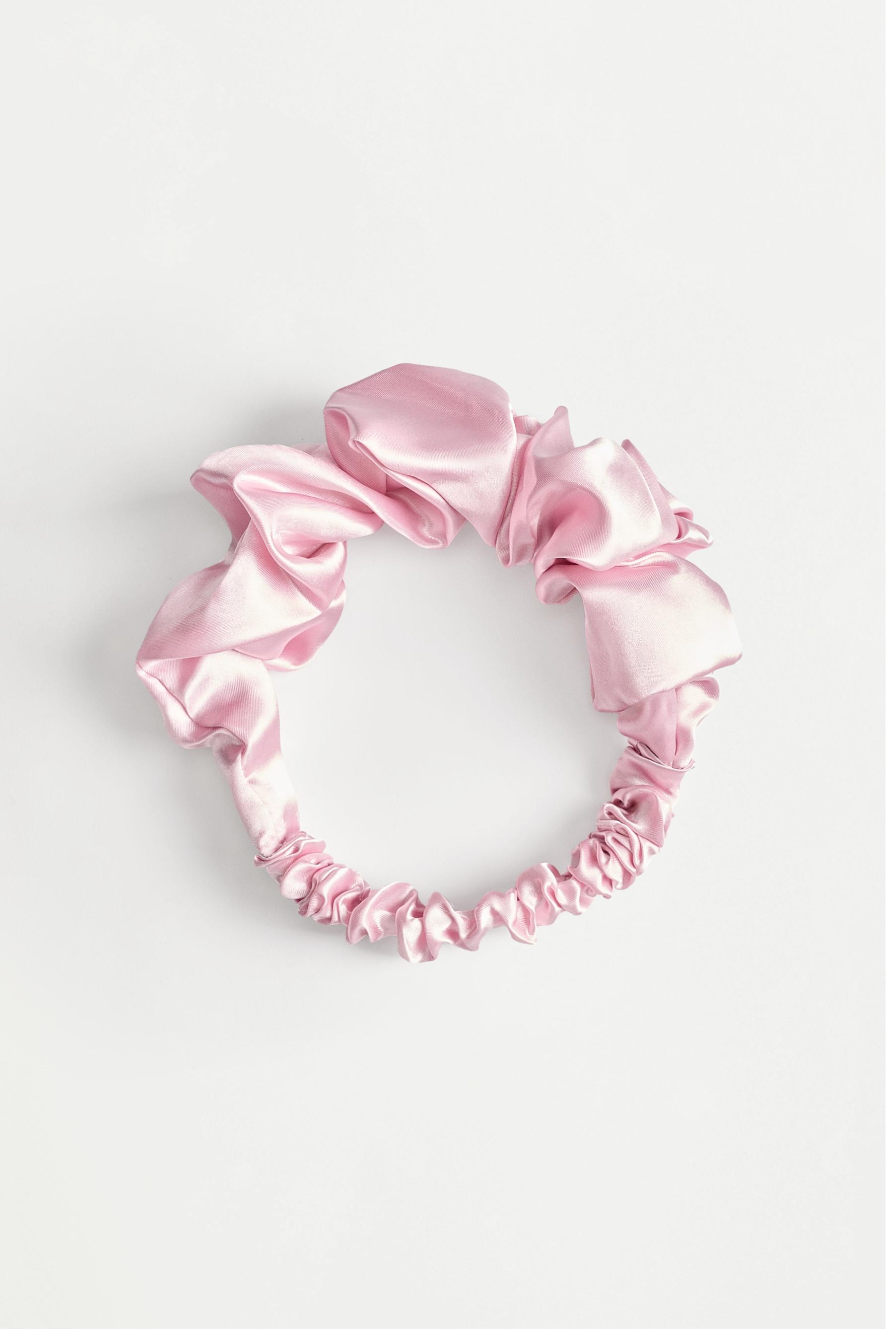 Satin beauty headband — CHALK PINK