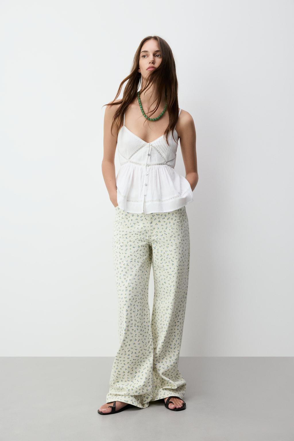 Jeans wide leg flores