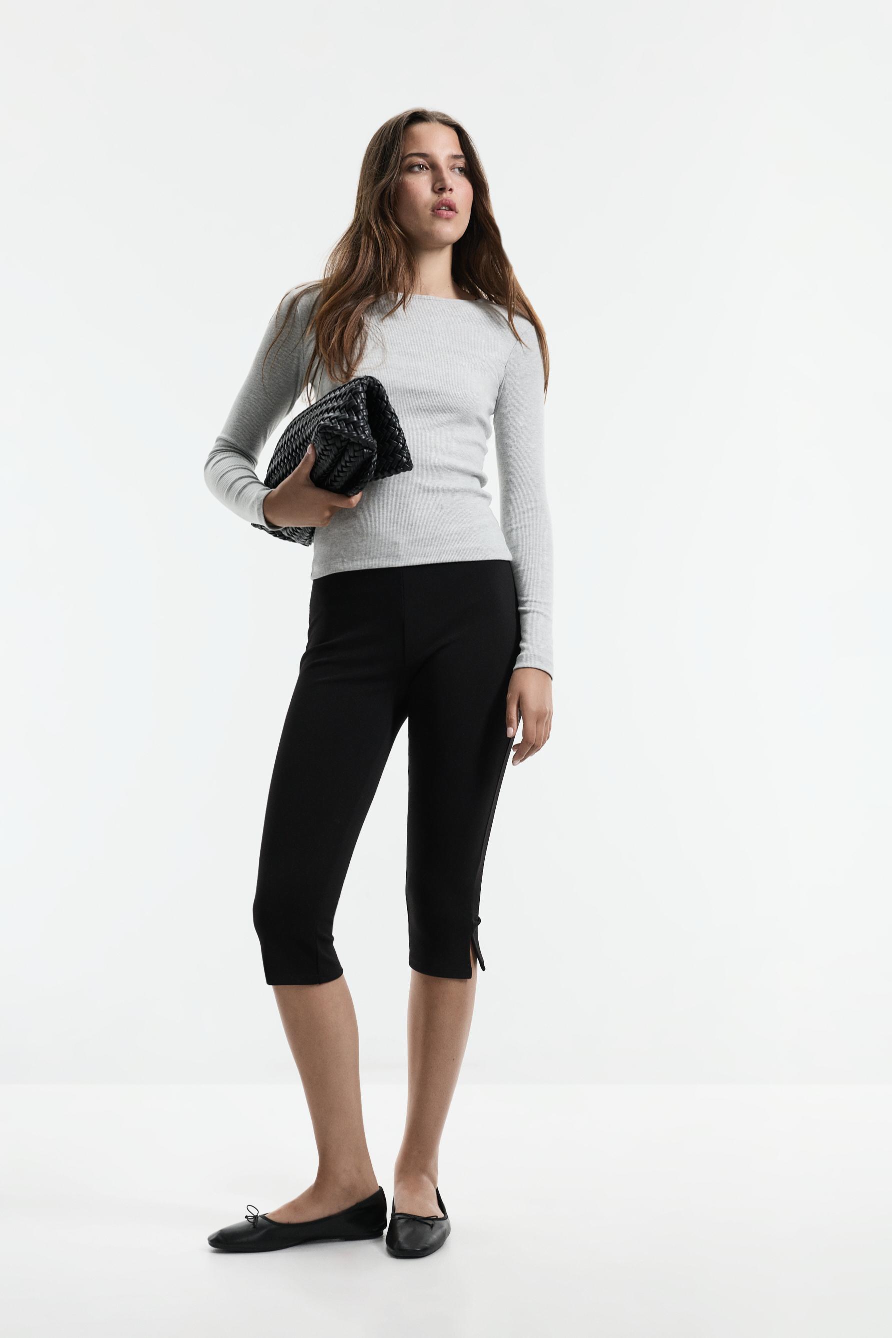 Ribbed long sleeve T-shirt — GREY MARL