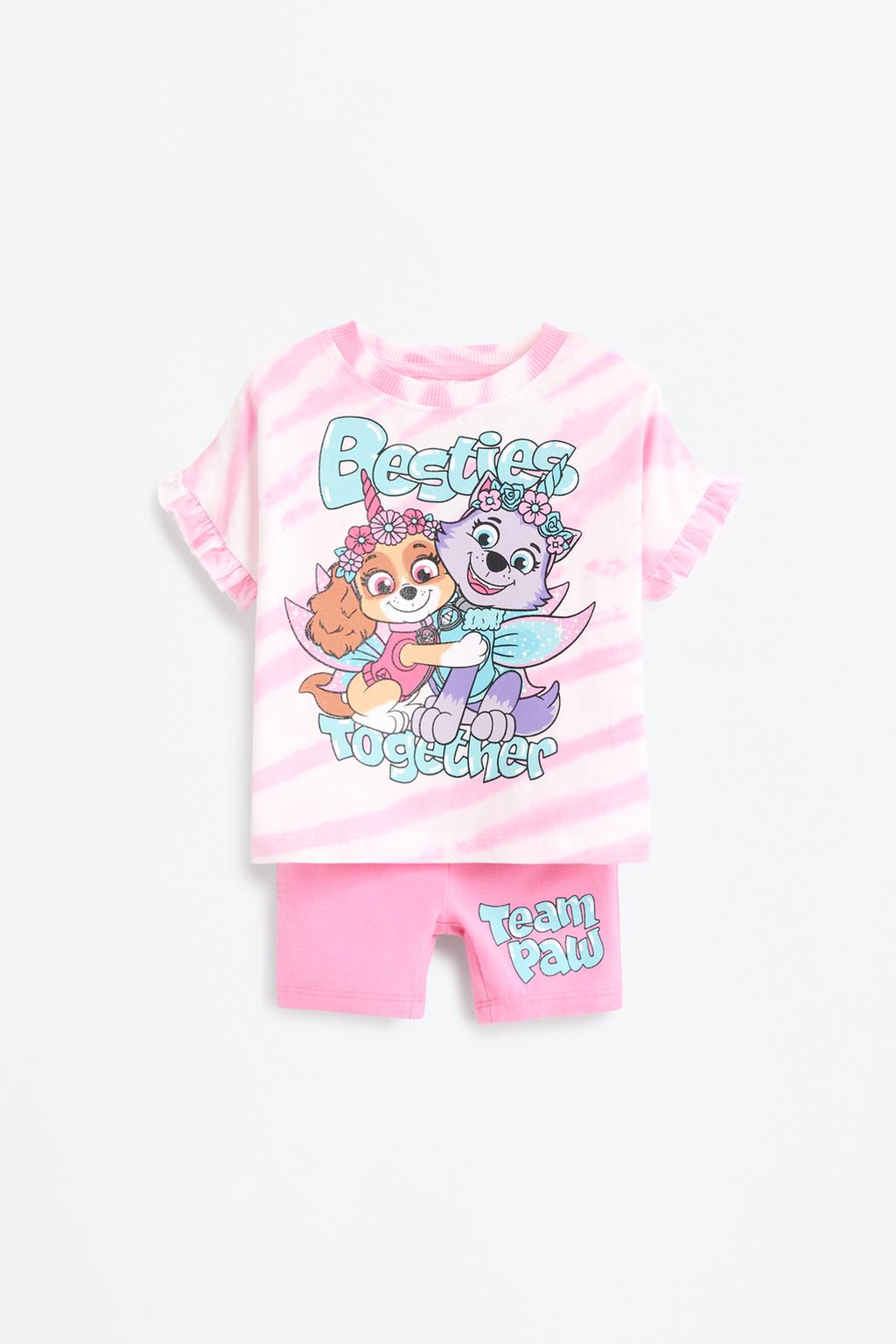 Conjunt Patrulla Canina ©Nickelodeon samarreta tie-dye i ciclista