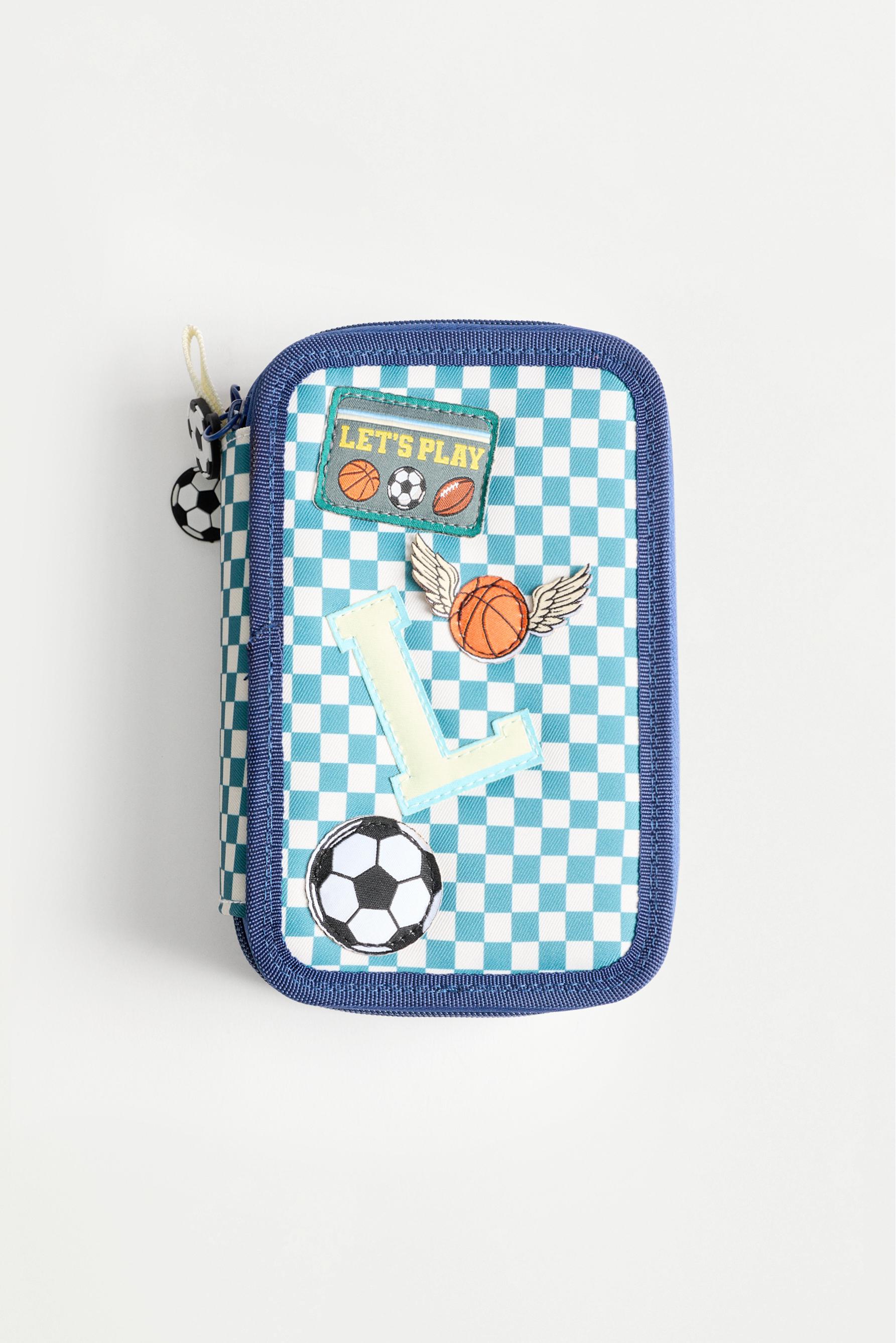 Three-tier sports pencil case — NAVY