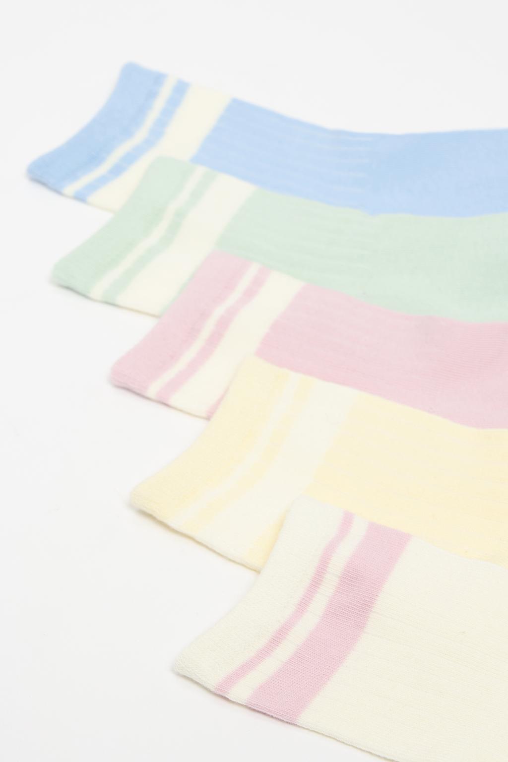 5-pack of short striped socks