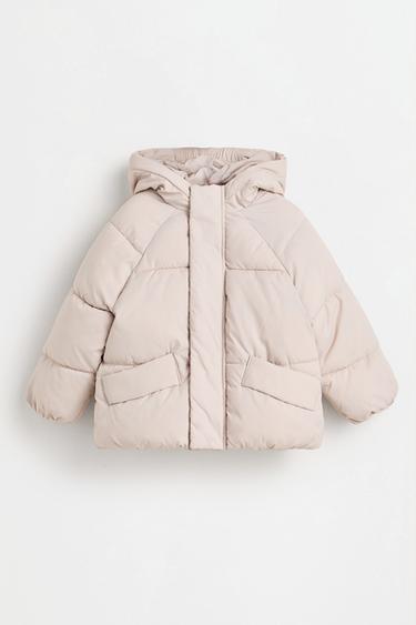 Quilted hooded jacket — BONE WHITE 1