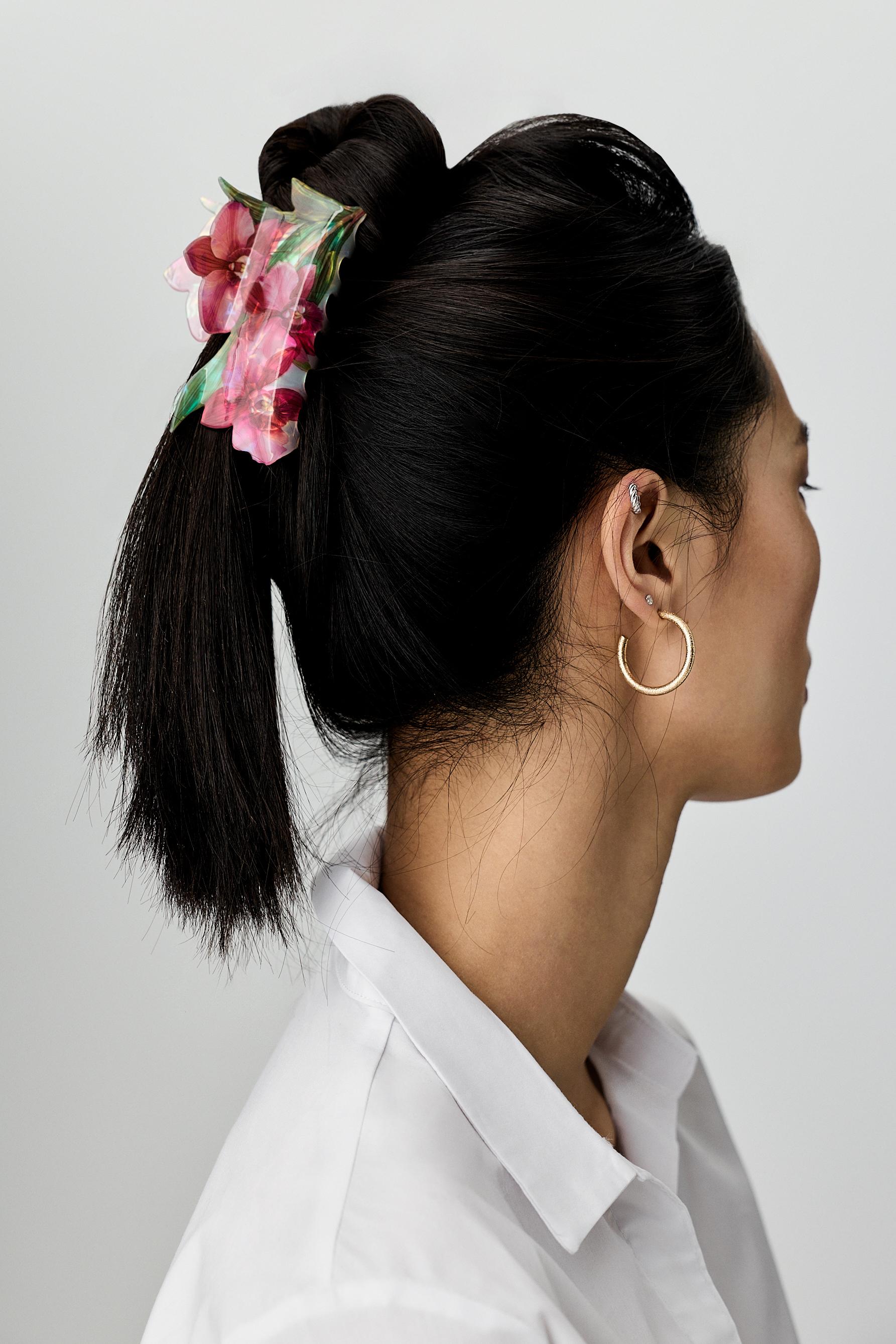 Pinza rectangular flor