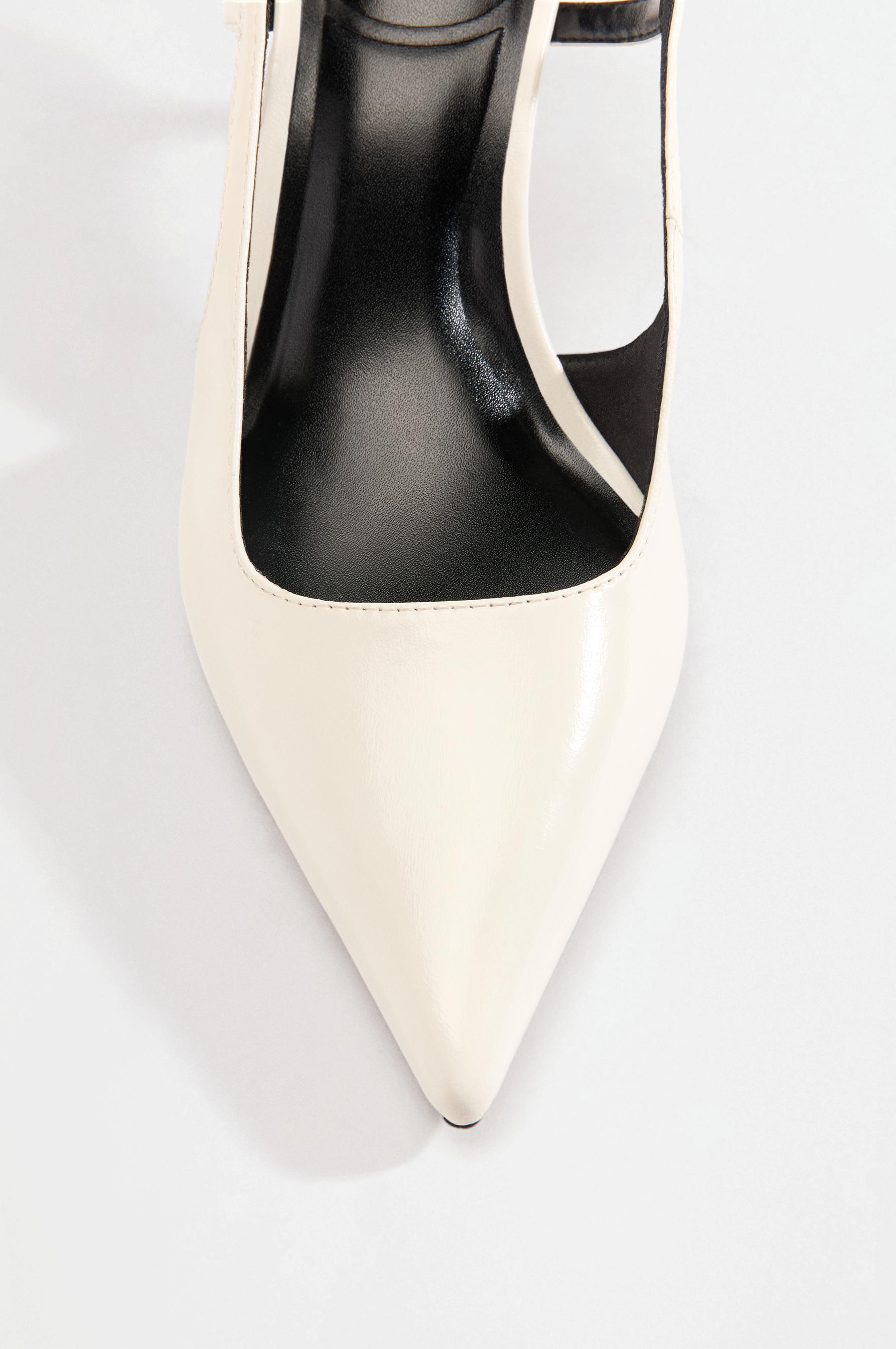 Slingback heels — WHITE