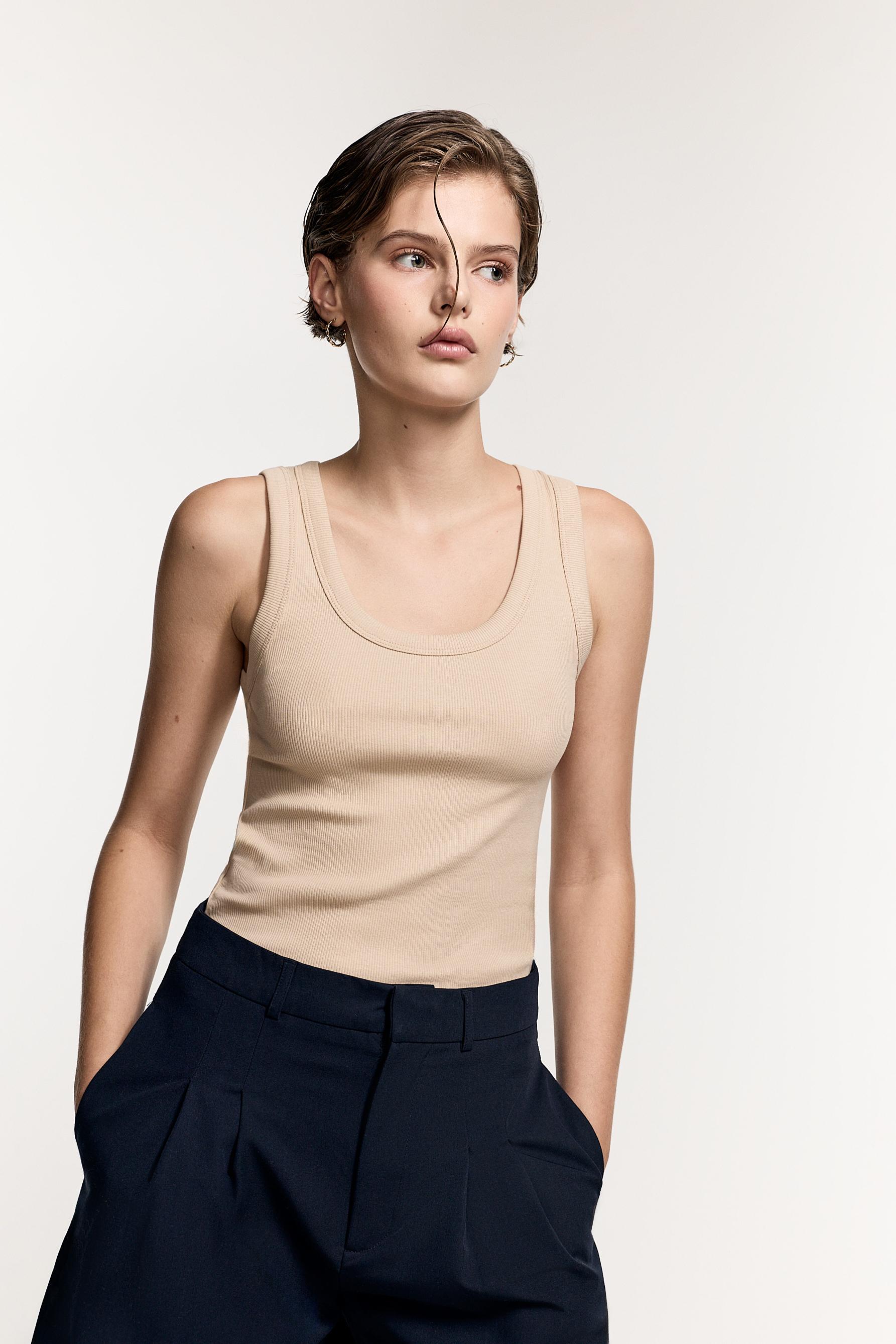Racerback top — BEIGE