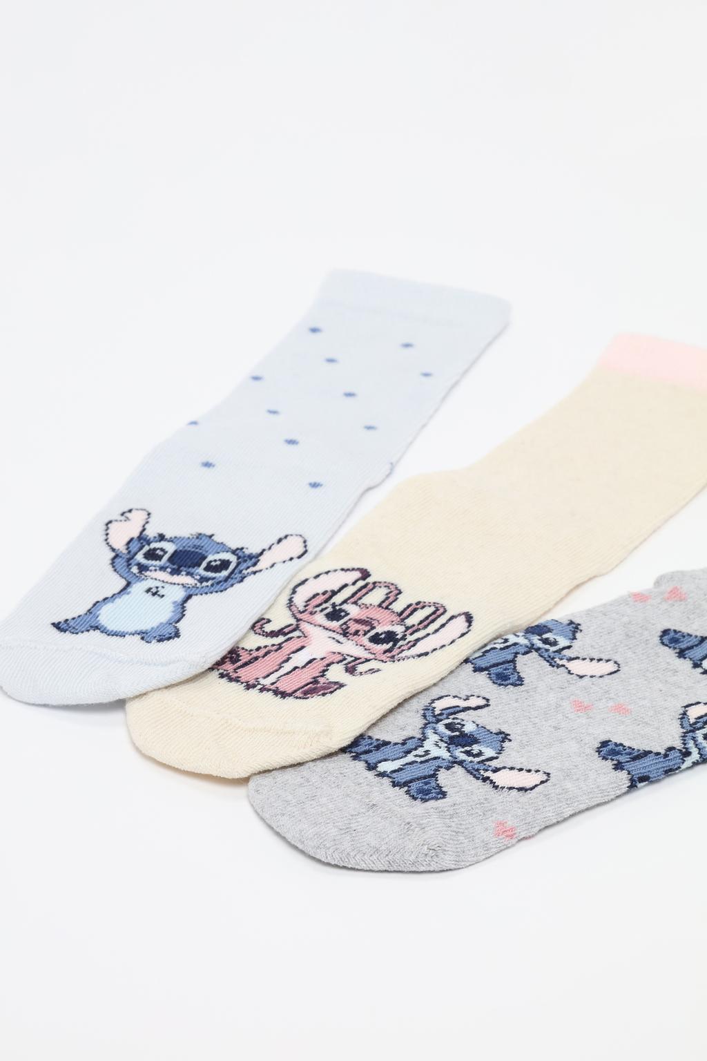 Pack of 3 pairs of Stitch and Angel ©Disney long socks