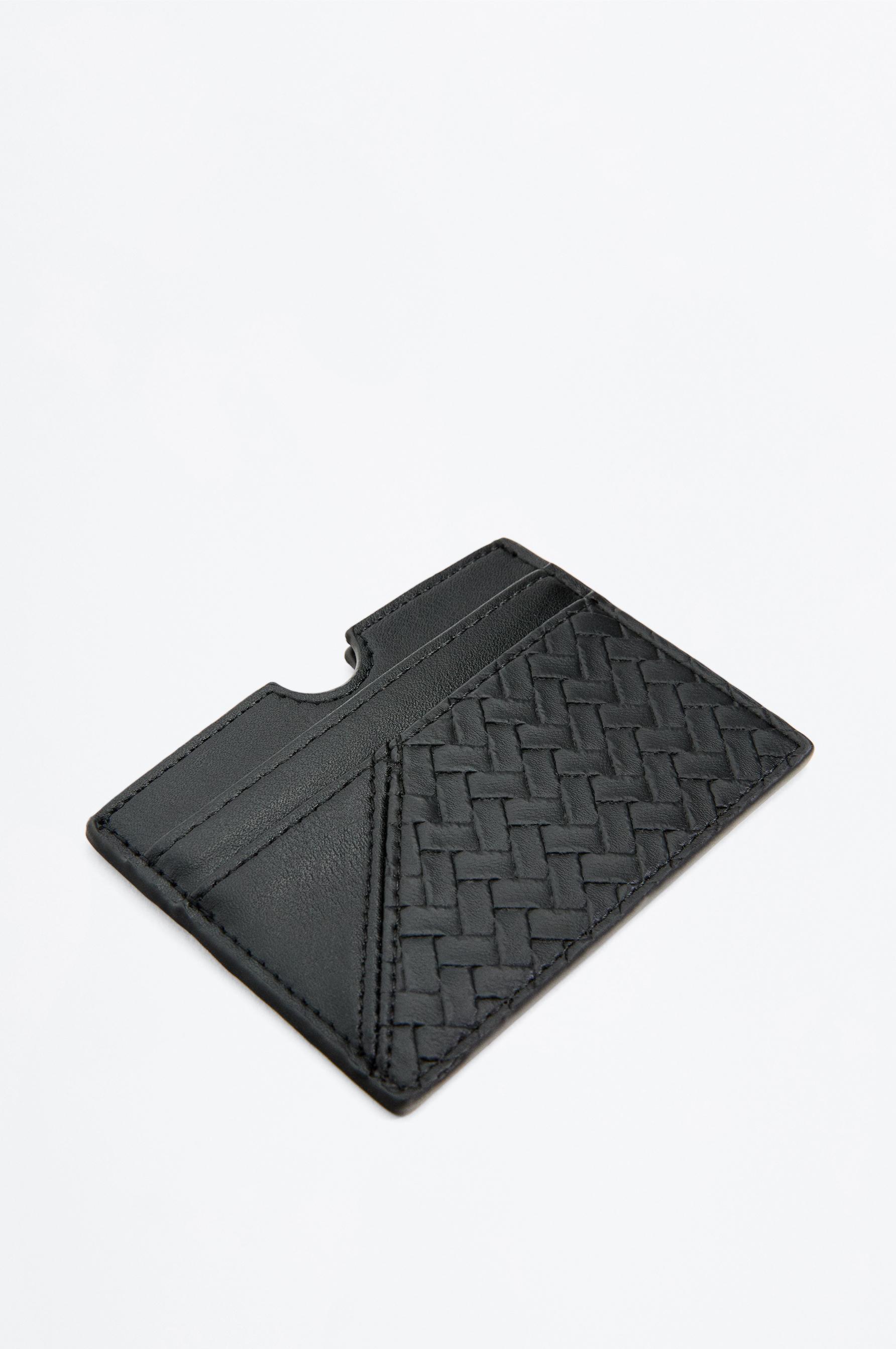 Braided Smart card holder — BLACK