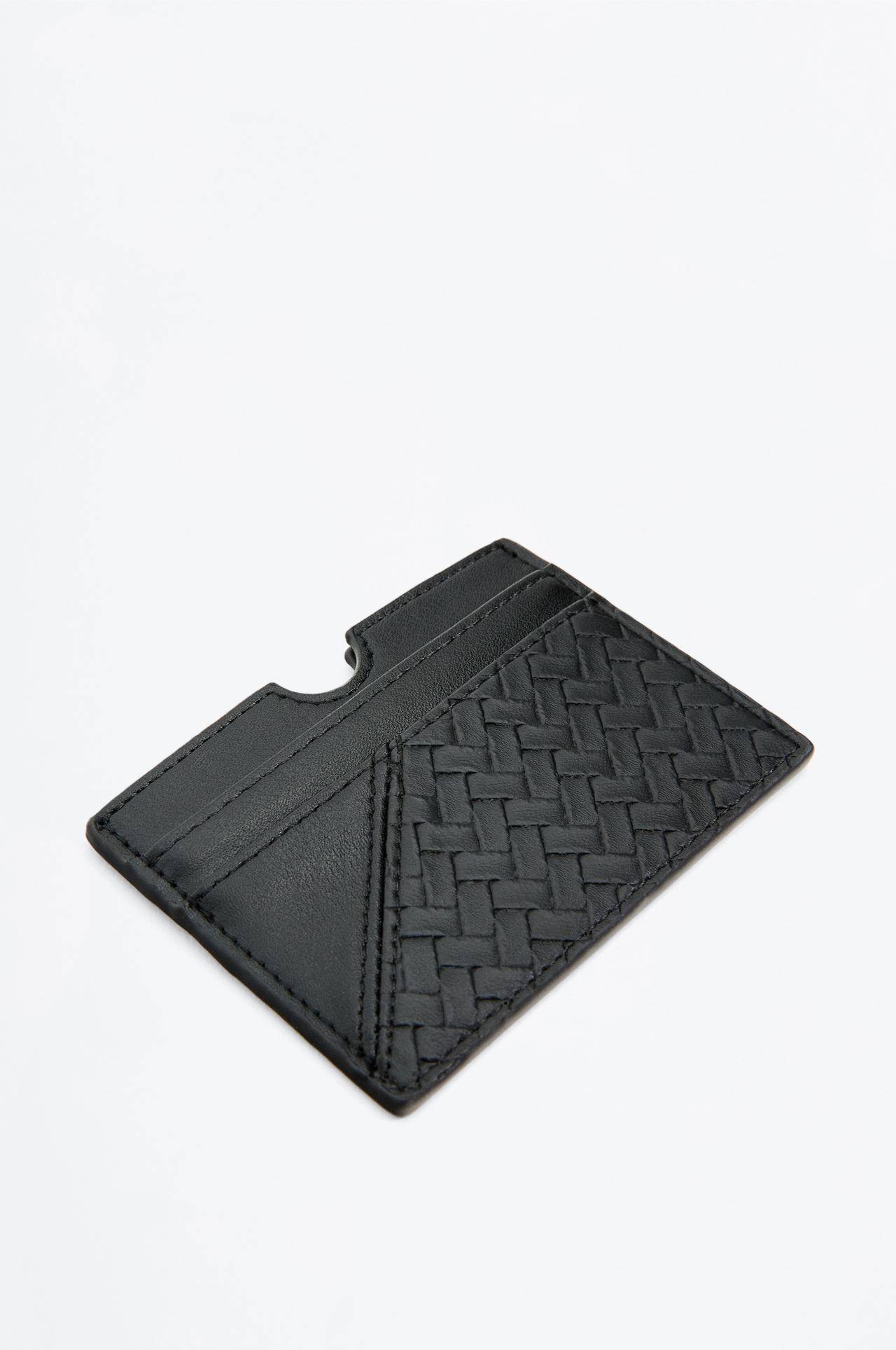 Braided Smart card holder — BLACK