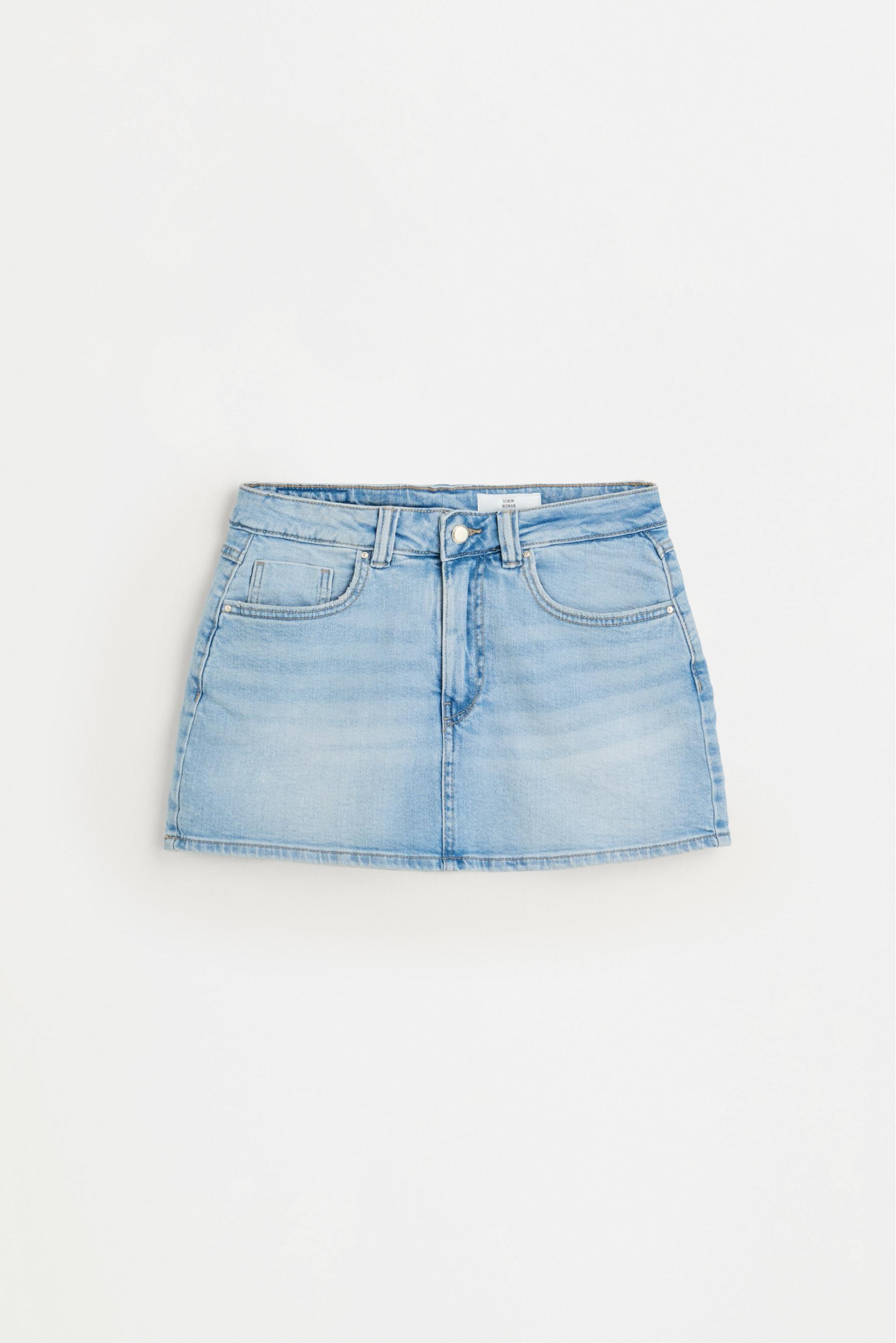 Denim skort — PALE BLUE