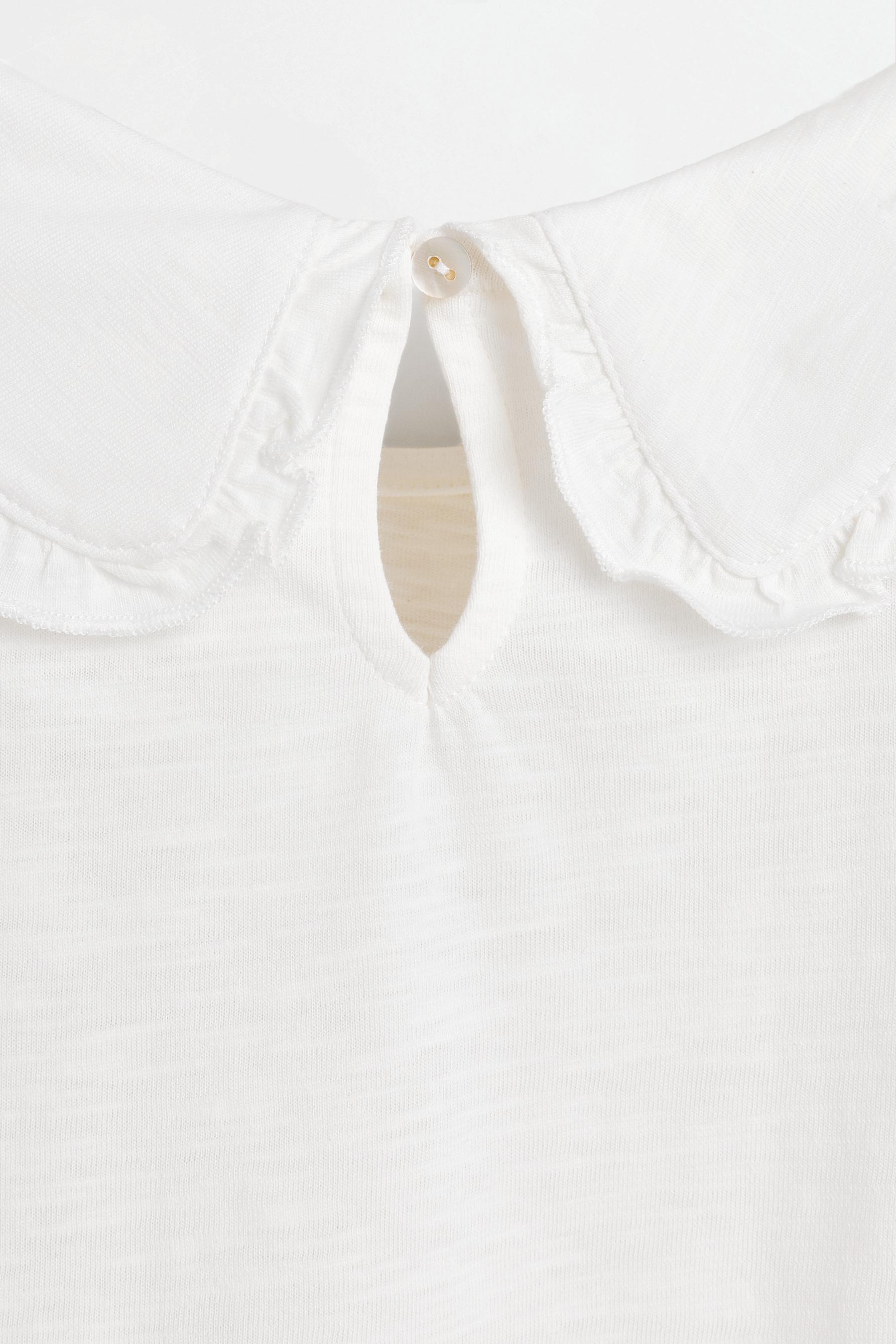 Peter Pan collar T-shirt — OFF WHITE