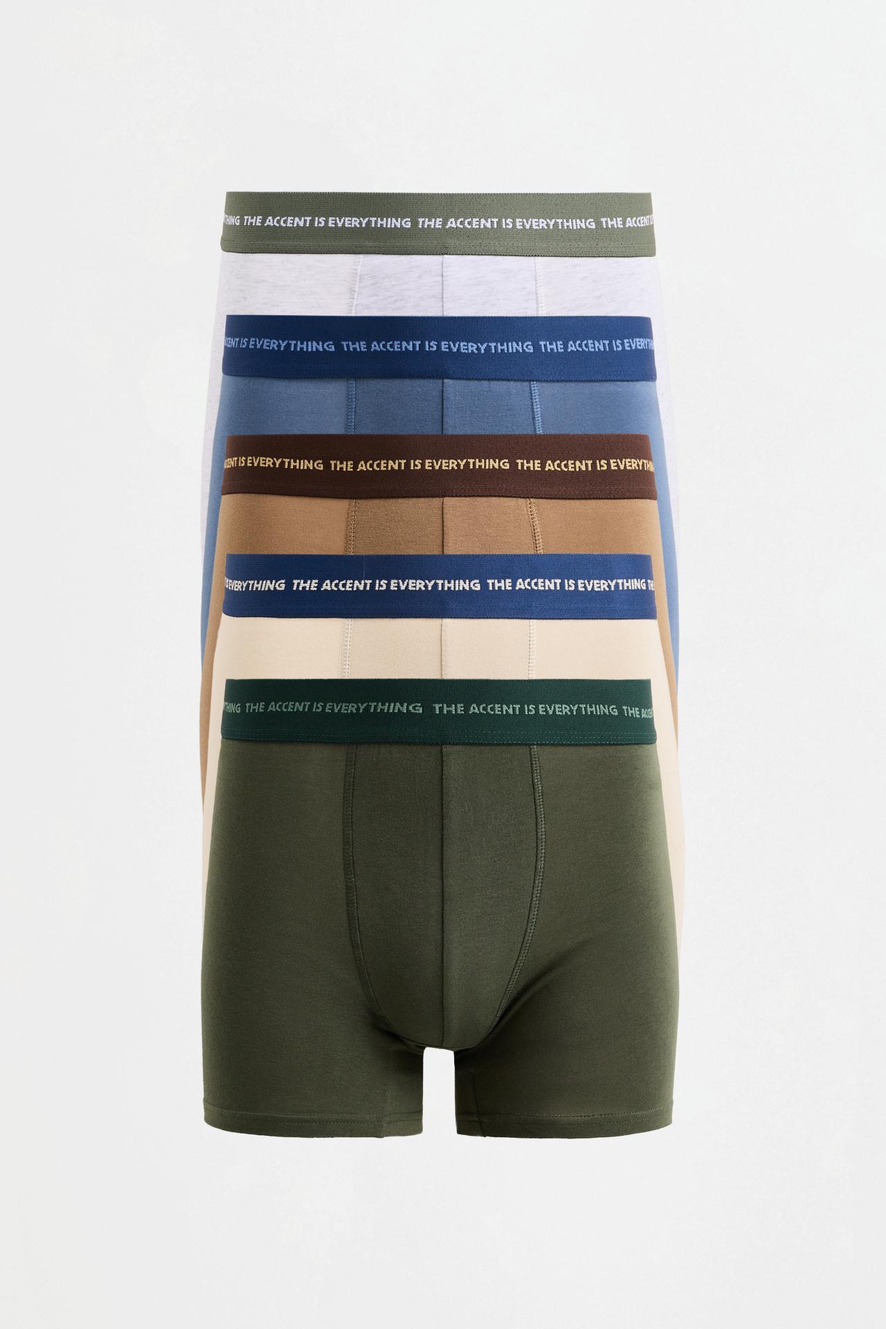 Long color boxers 5-pack — MUSTARD