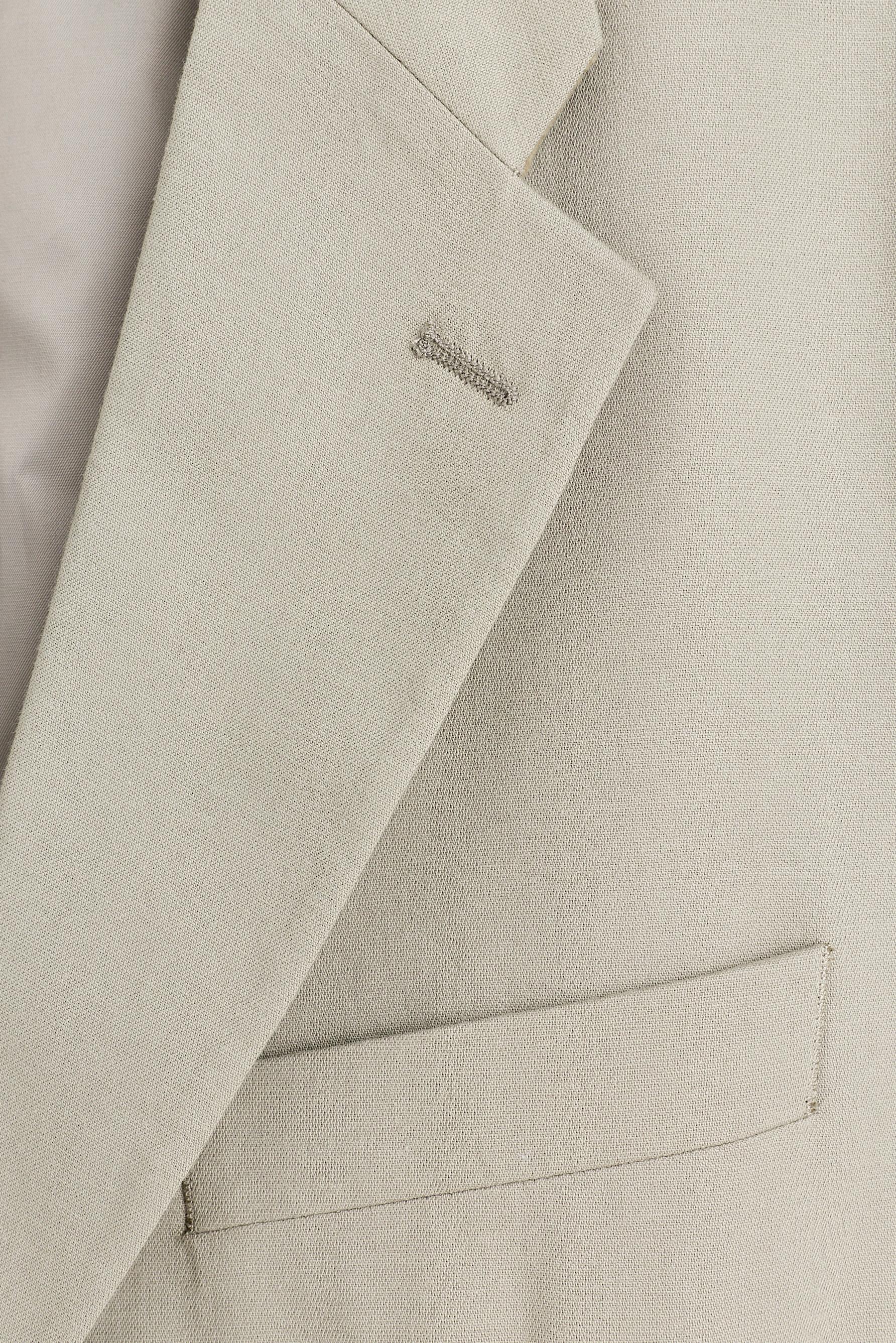 Cotton and linen blend blazer — GREEN