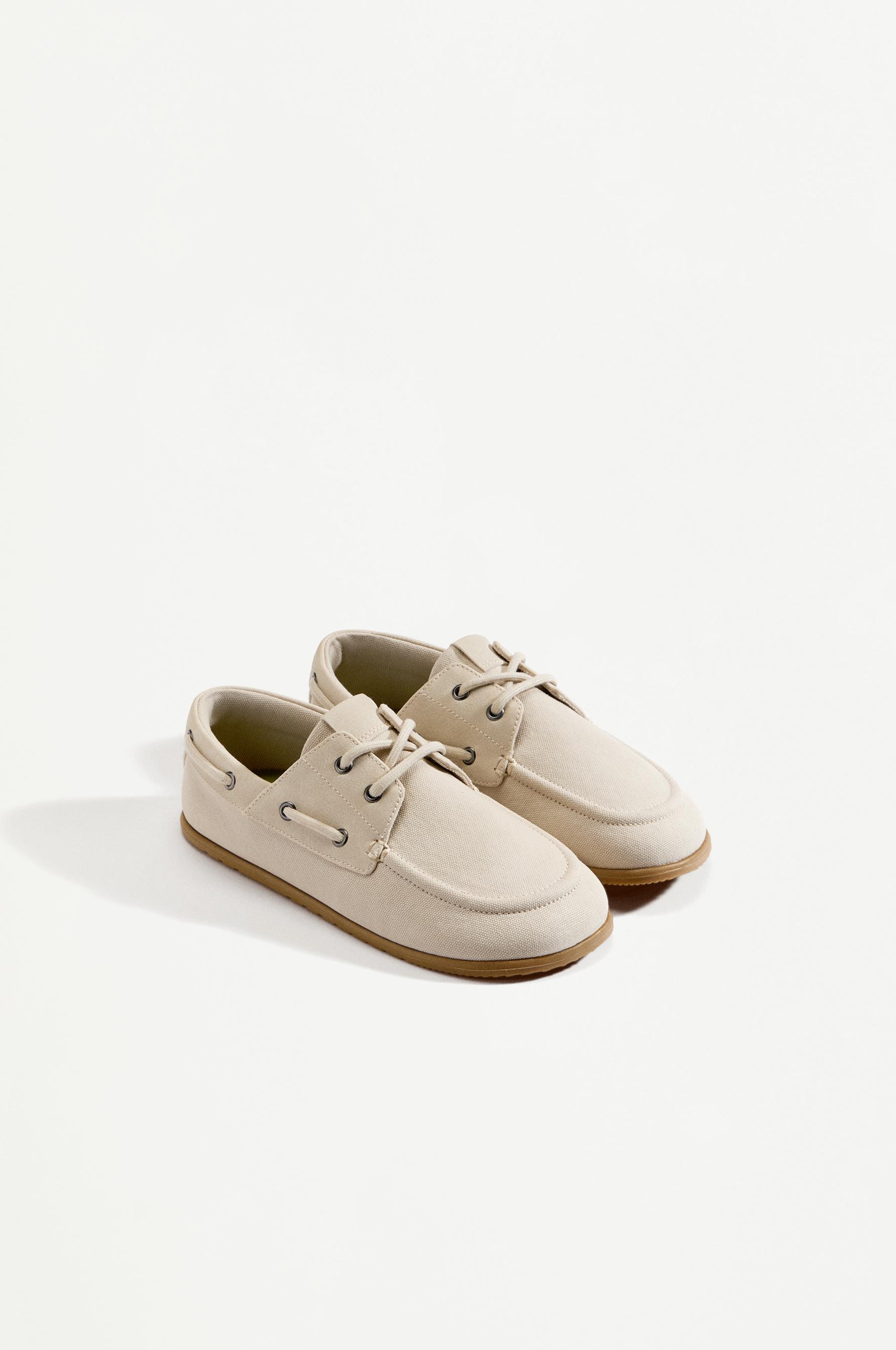 BAREFOOT BOAT SHOES — BEIGE