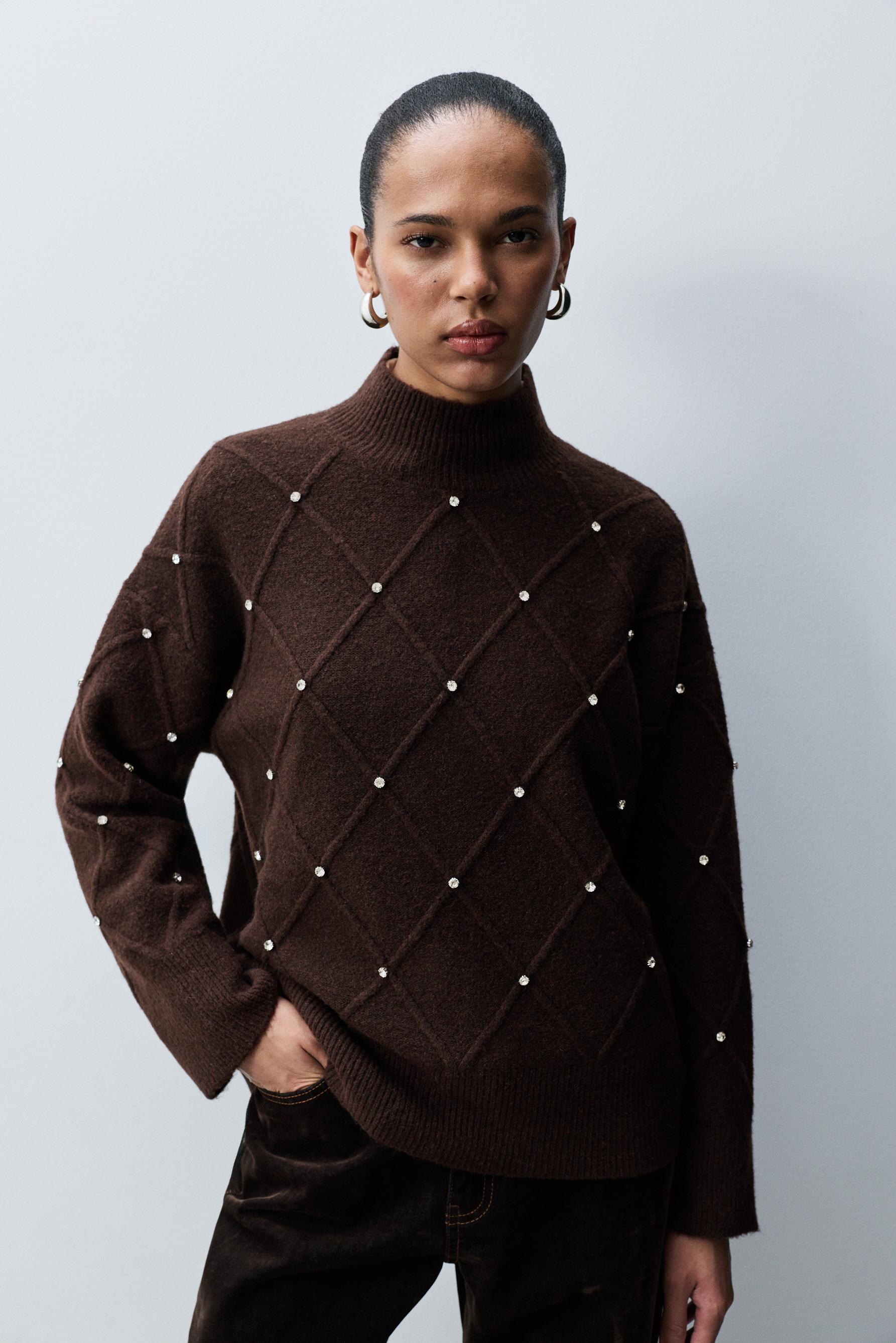 Jersey apliques brillantes