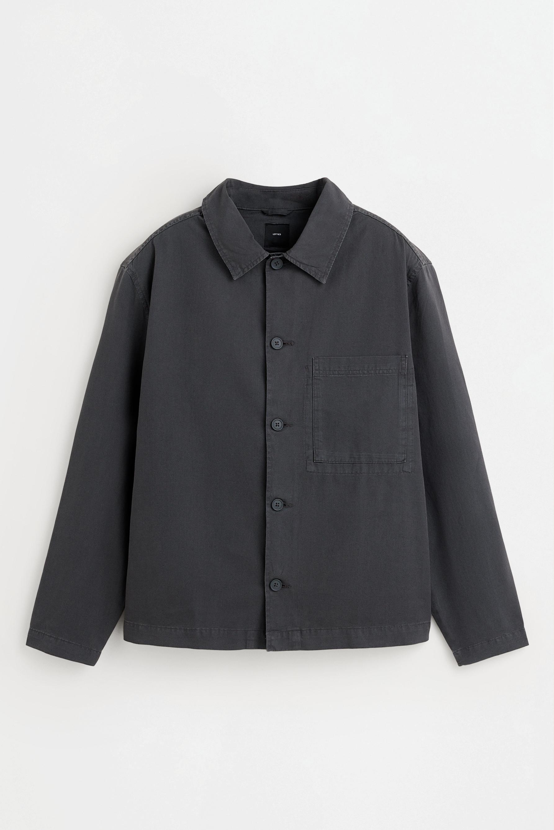 Linen blend overshirt — ANTHRACITE GREY