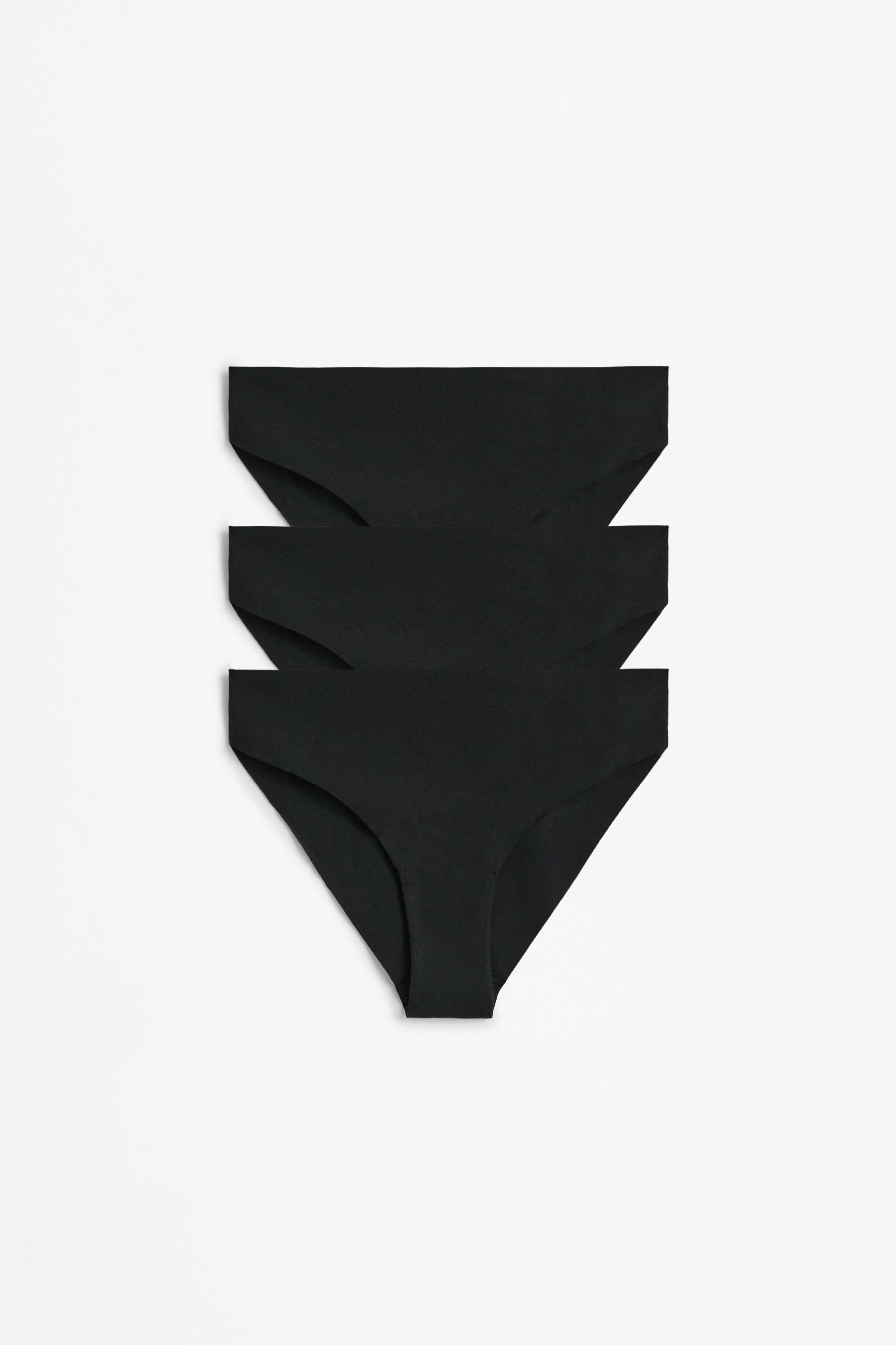 Pack of 3 classic cotton briefs — BLACK
