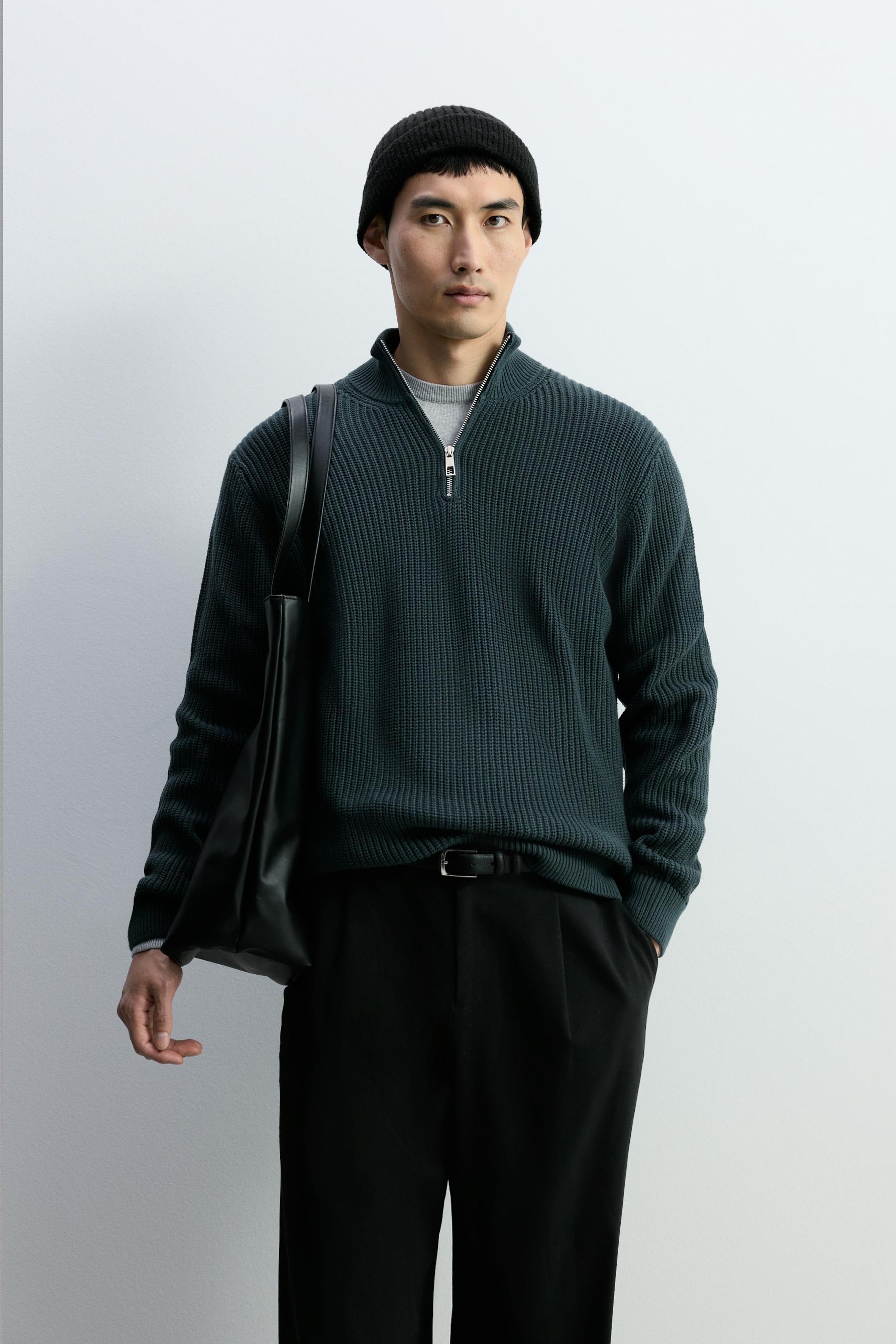 Jersey cuello alto cremallera