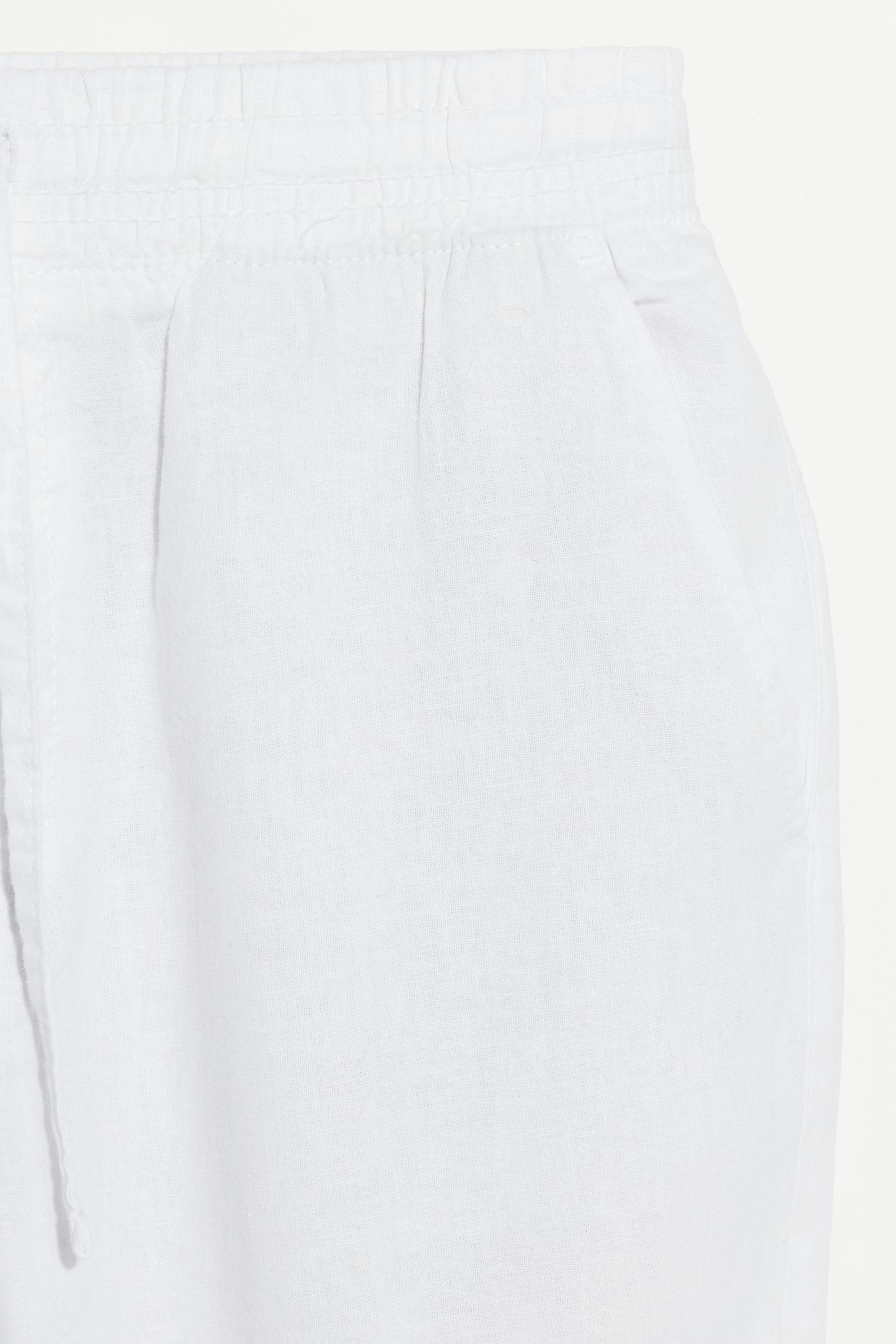 Linen-cotton jogger trousers — WHITE