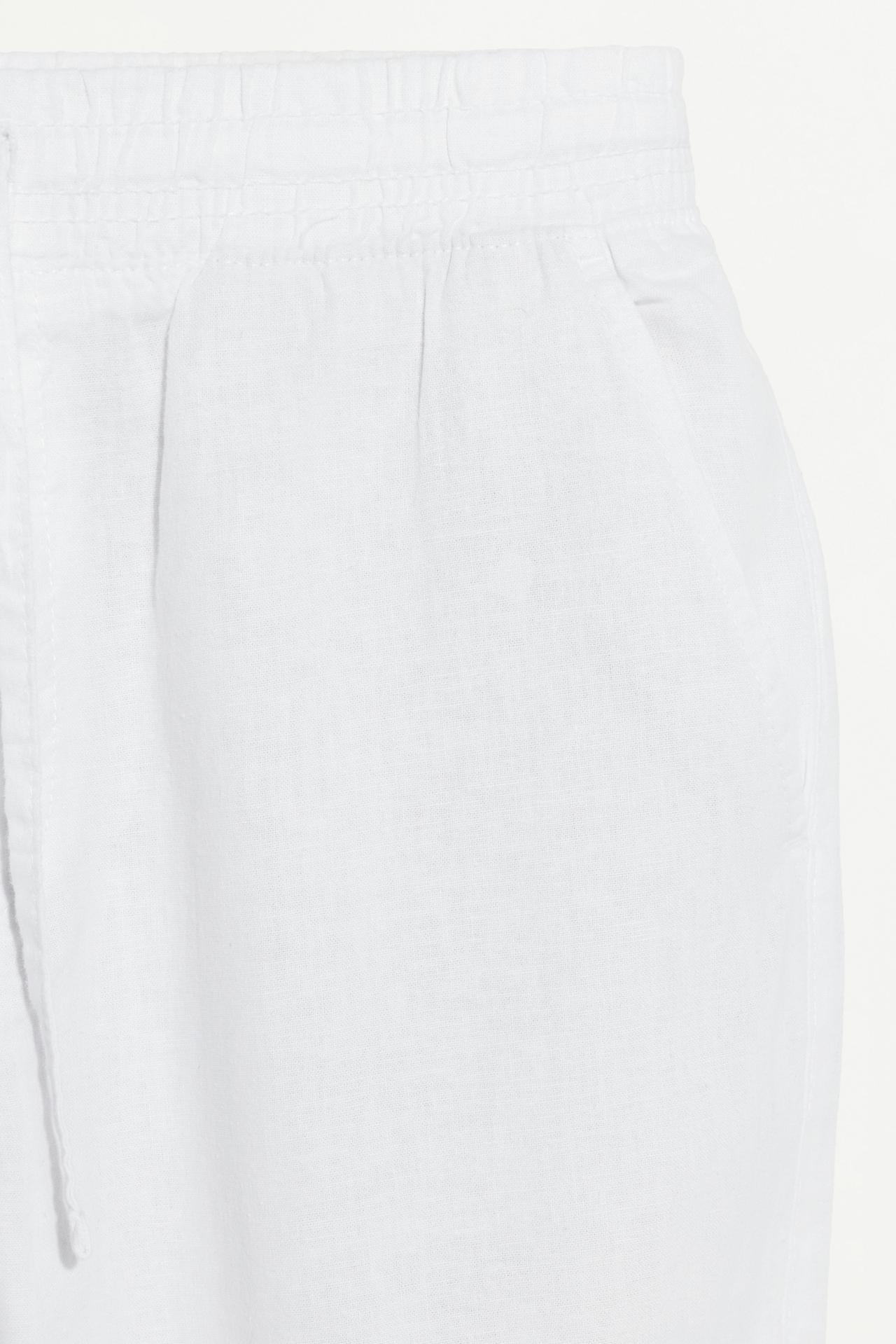 Linen-cotton jogger trousers — WHITE