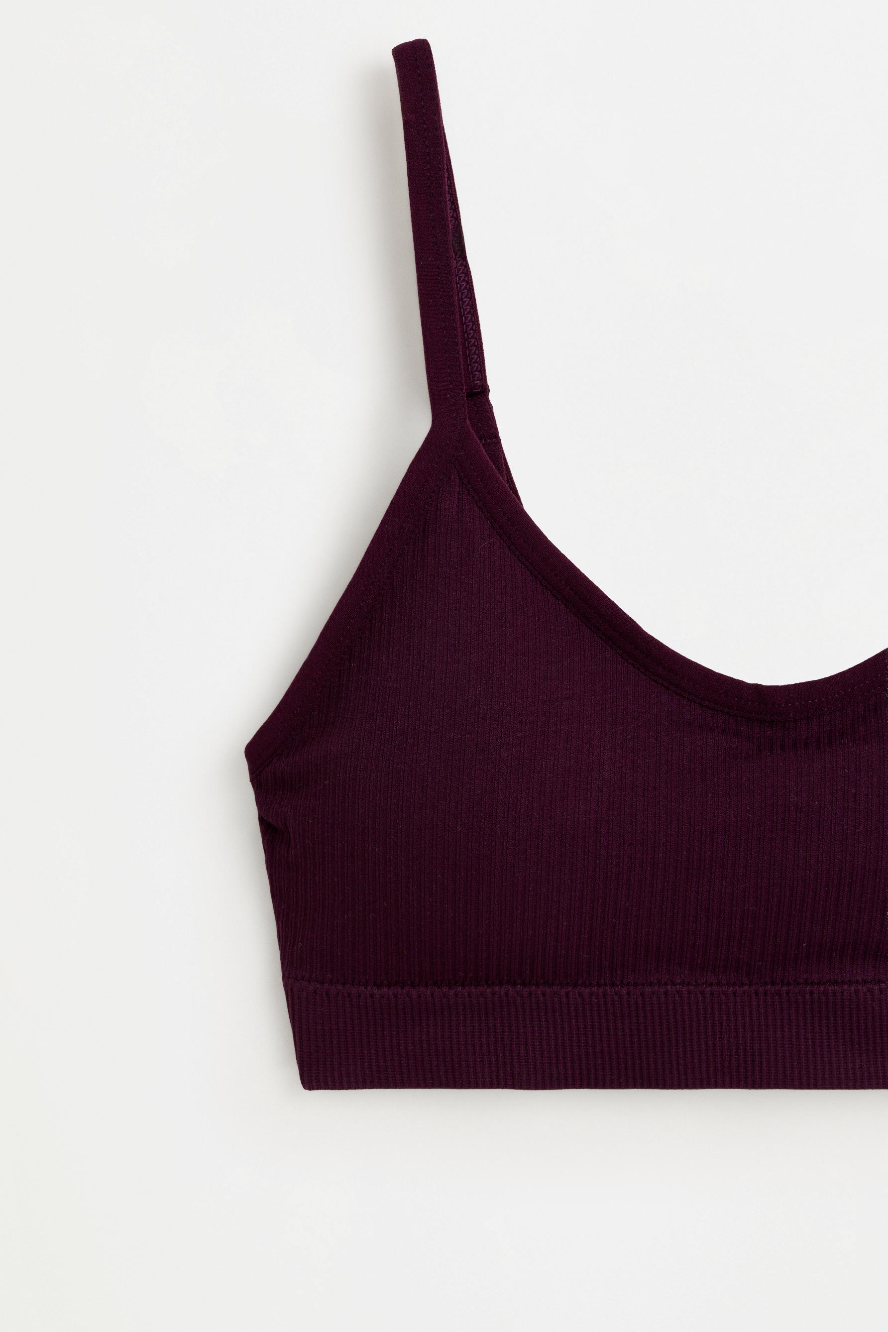 Seamless bra top (2-pack) — BURGUNDY