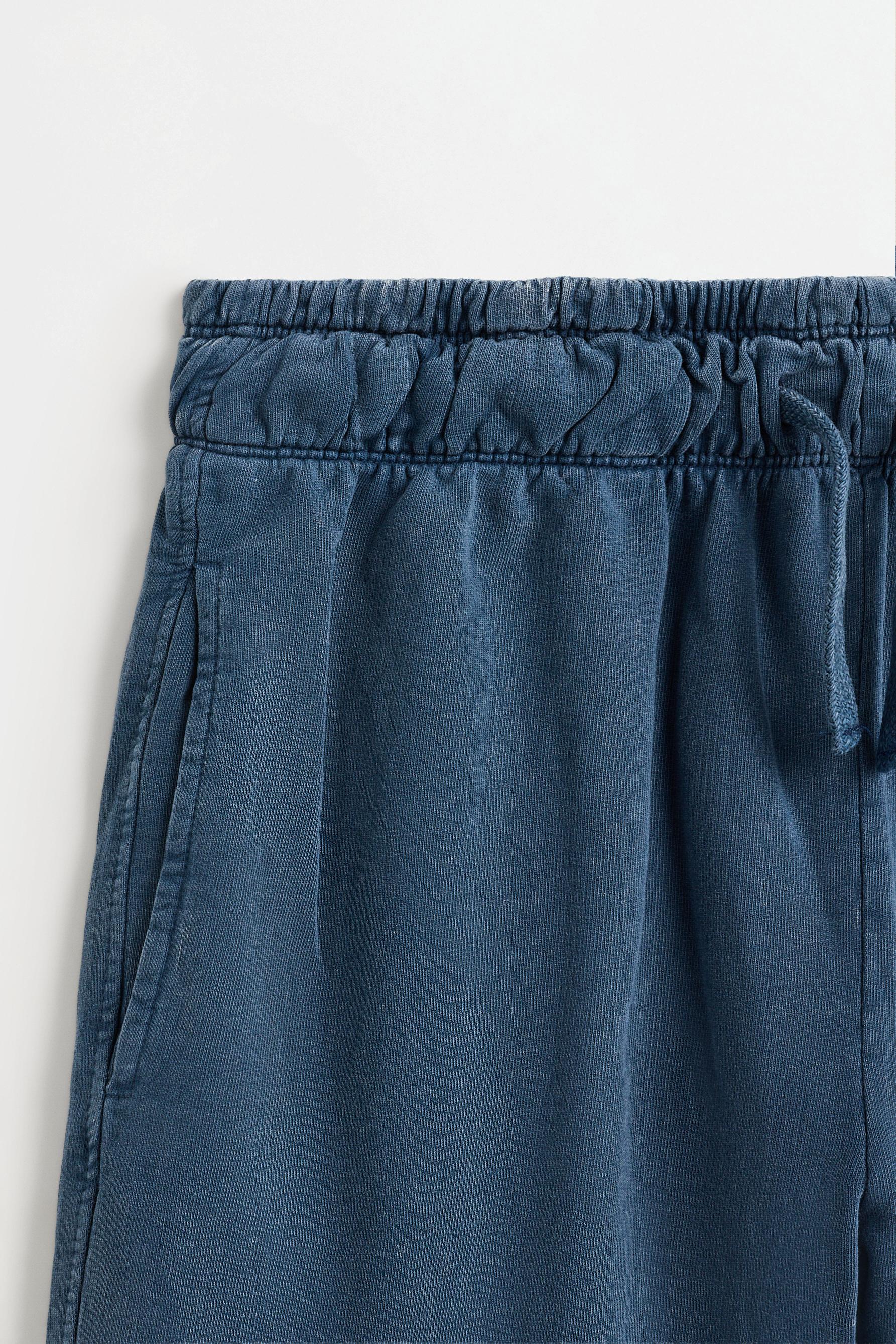 Washed-effect T-shirt and Bermuda shorts set — NAVY