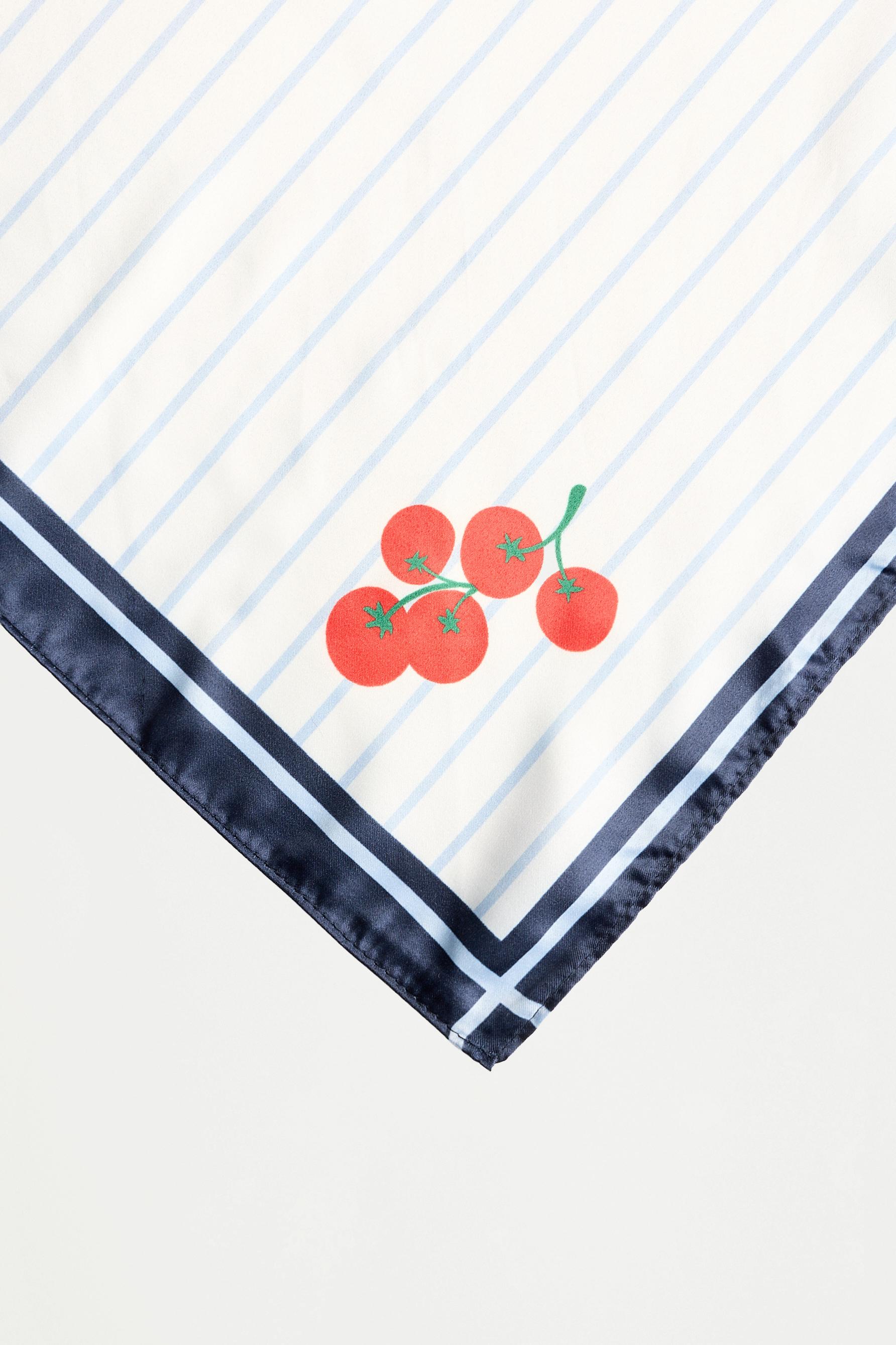 Sateen cherry scarf — VARIOUS