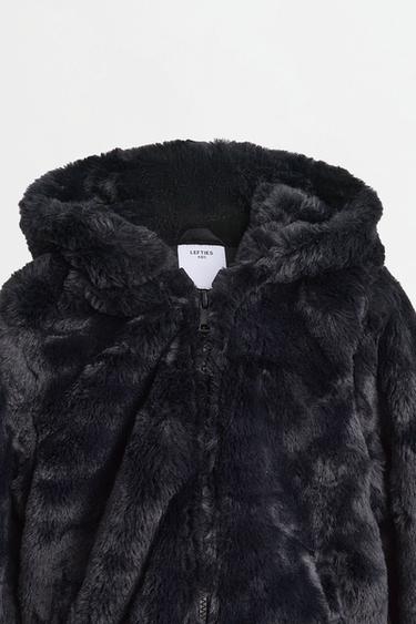 Faux fur coat — BLACK 3