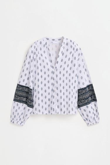 Rustic shirt with sleeve tape — BLUE 6