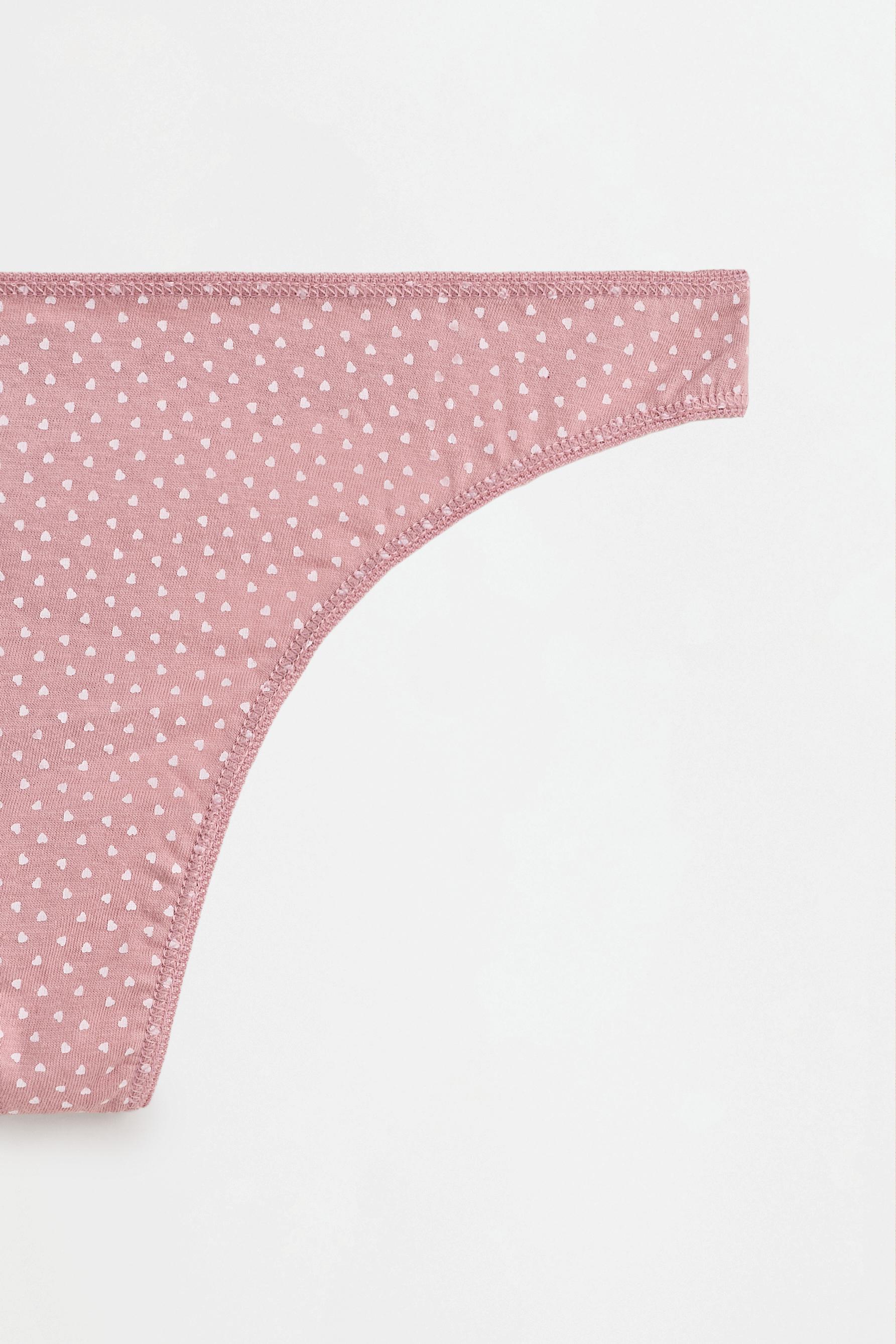 Assorted 100% cotton thongs (3-pack) — YELLOW