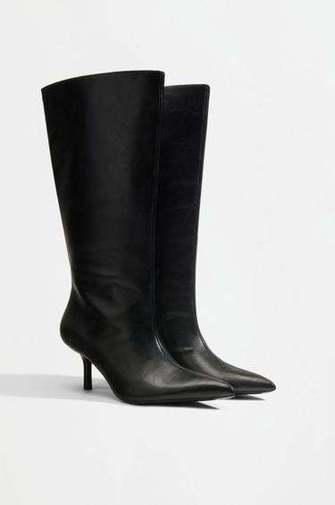 Knee-high boots with a heel — BLACK 2