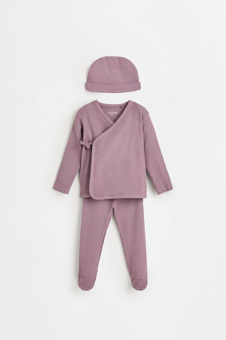 3-piece textured set — LILAC