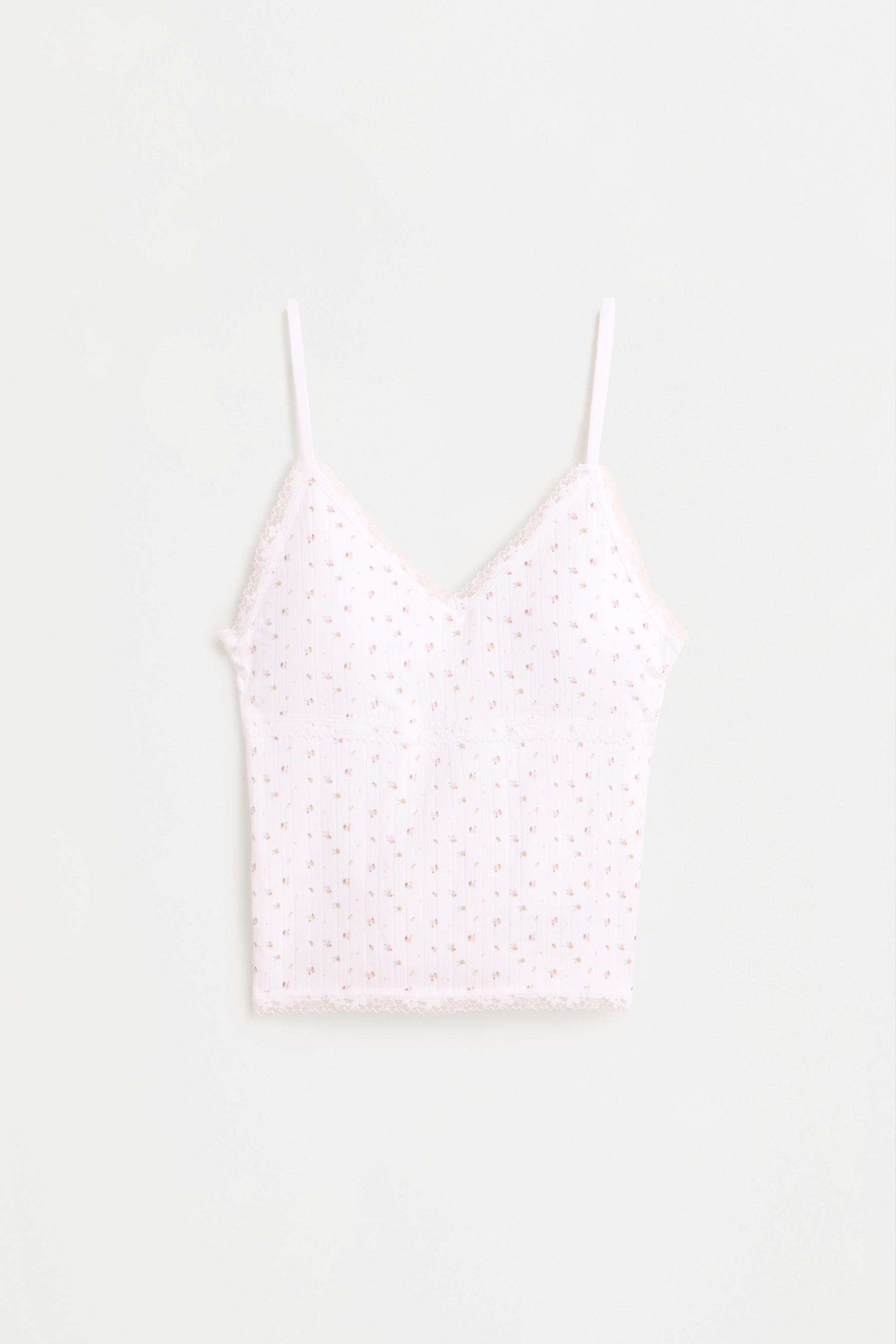 Seamless padded camisole — WHITE