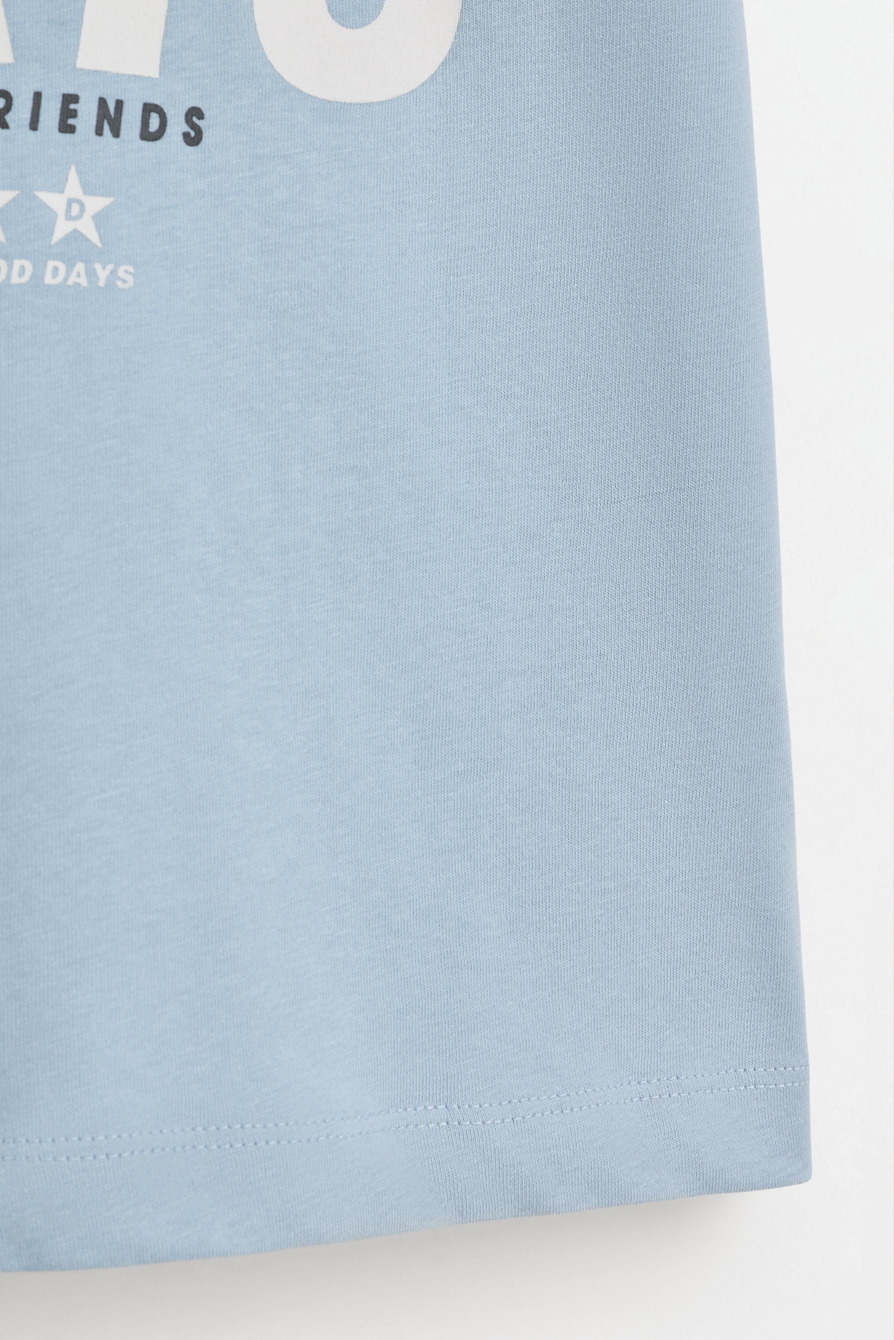 Printed T-shirt — FADED SKY BLUE