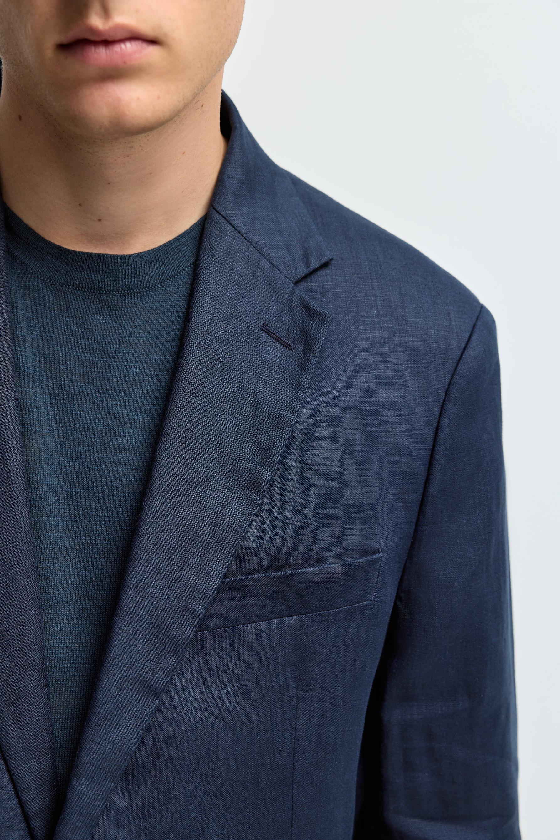 100% linen suit blazer — NAVY