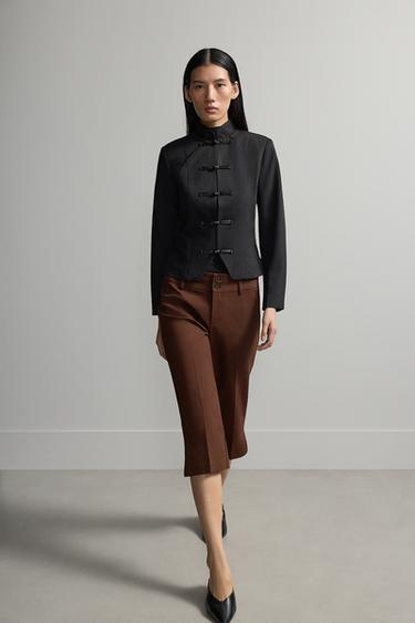 Two-button capris — CHOCOLATE 1