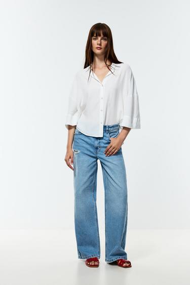 Wide sleeve shirt — WHITE 2