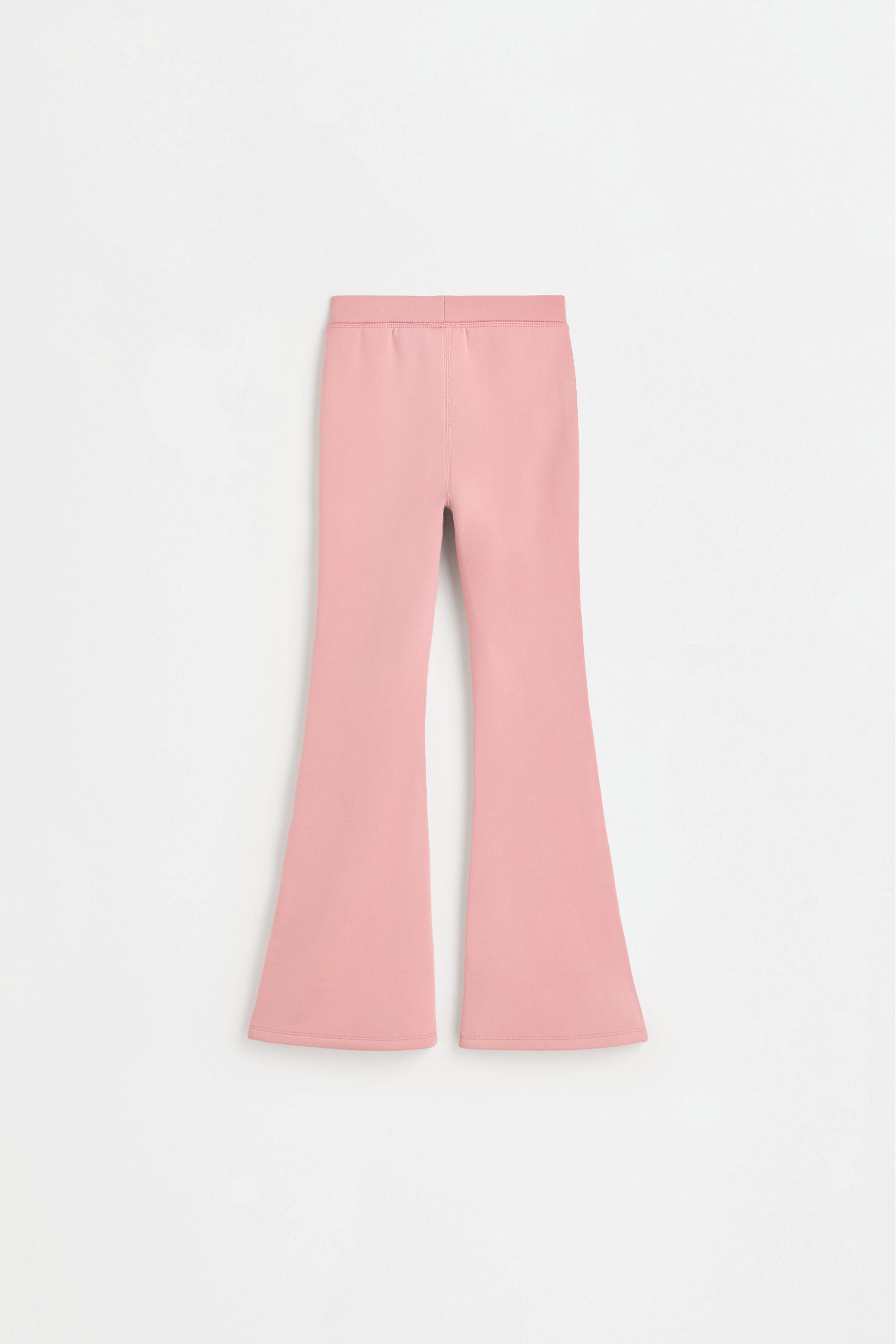 HEAVYWEIGHT Thermal Bell Bottom Leggings — PINK