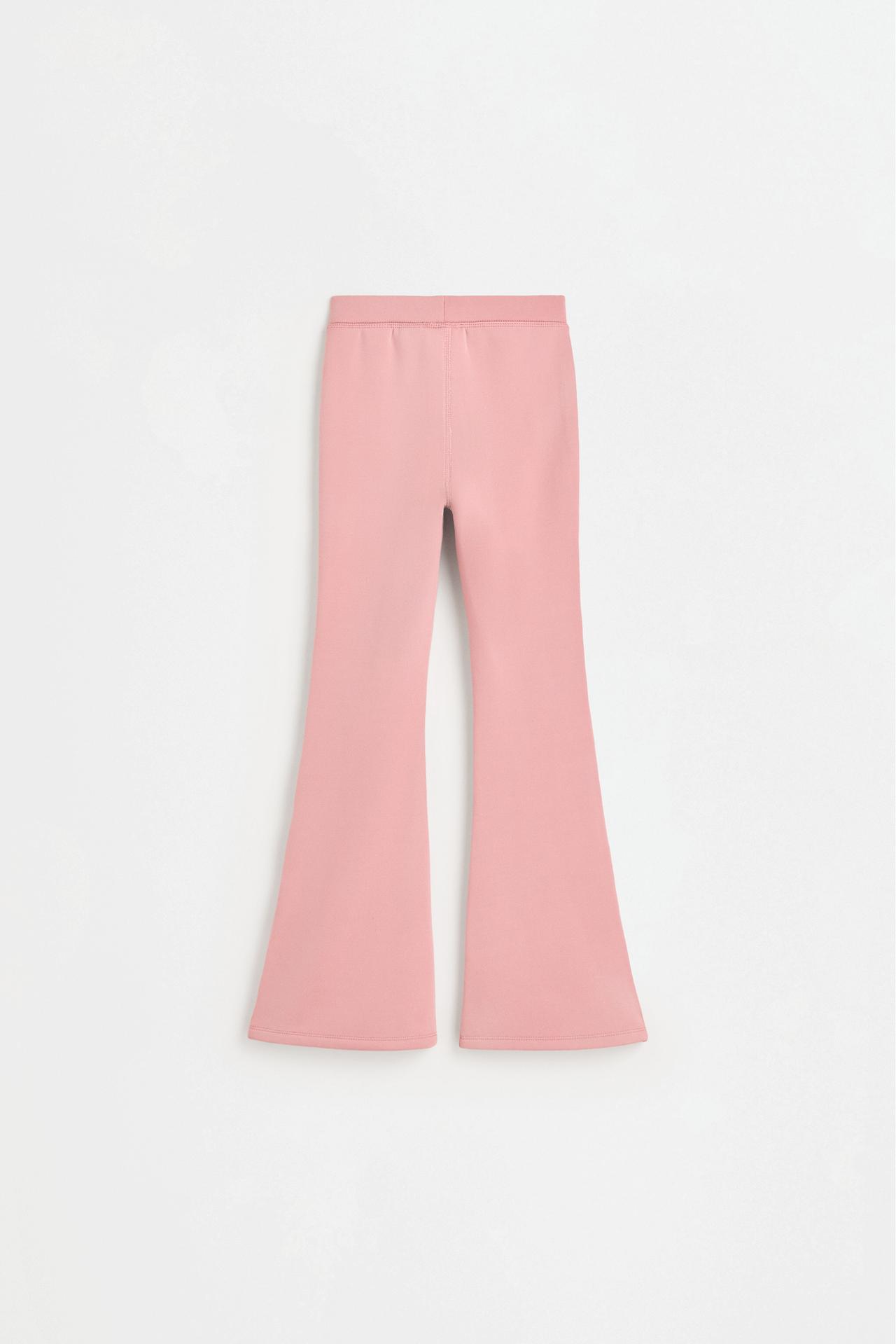 HEAVYWEIGHT Thermal Bell Bottom Leggings — PINK