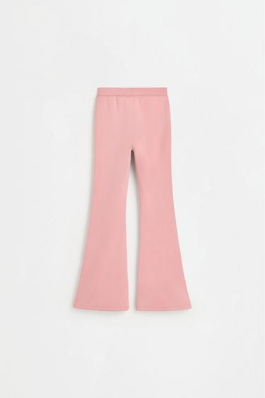 HEAVYWEIGHT Thermal Bell Bottom Leggings — PINK 4