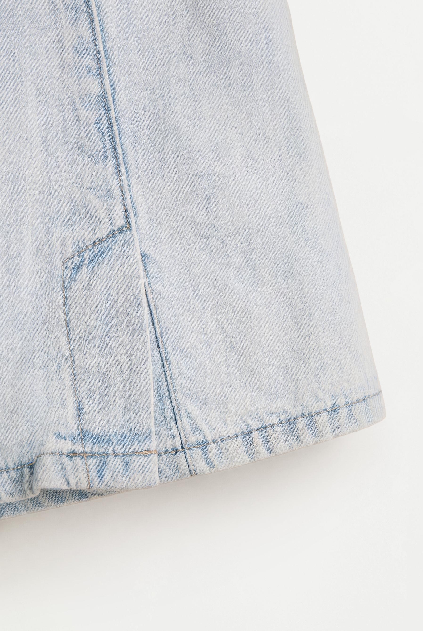 Denim skort — FADED SKY BLUE
