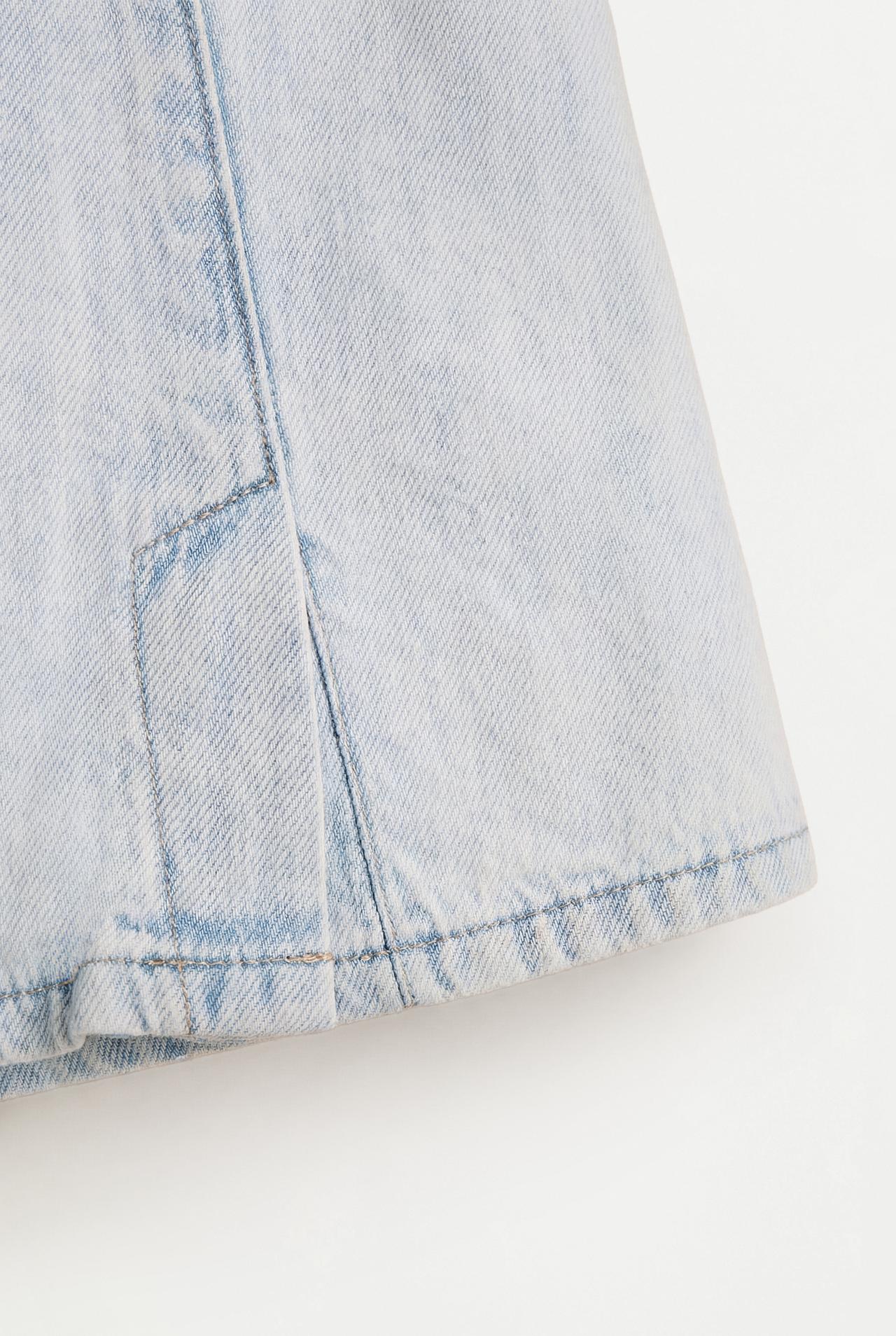 Denim skort — FADED SKY BLUE