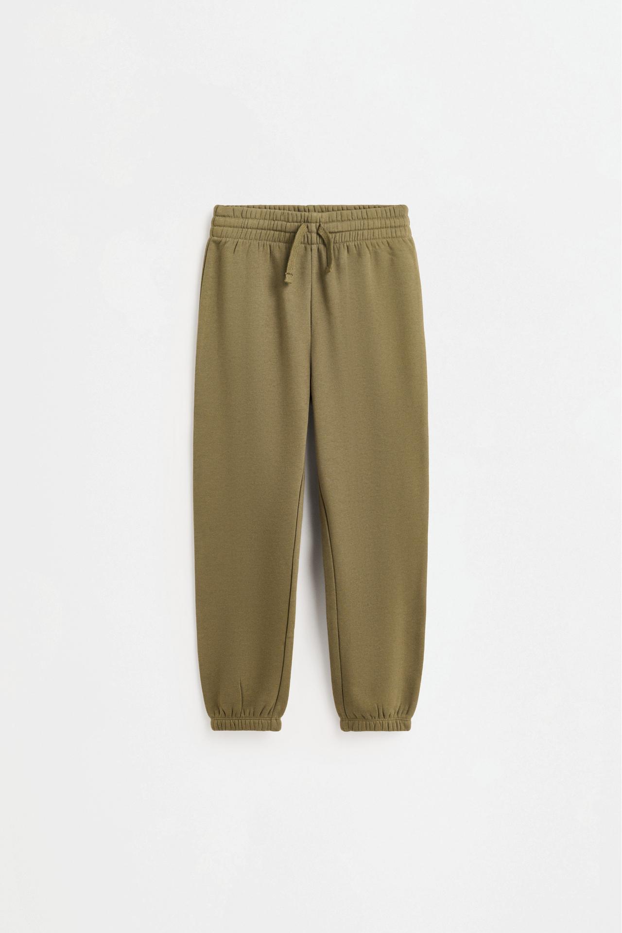 Pack of 2 plain plush trousers — DARK KHAKI