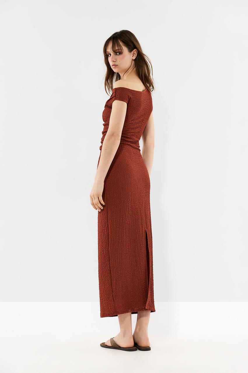 brown marble bodycon dress Brown Marble Print Halter Neck Mini Dress