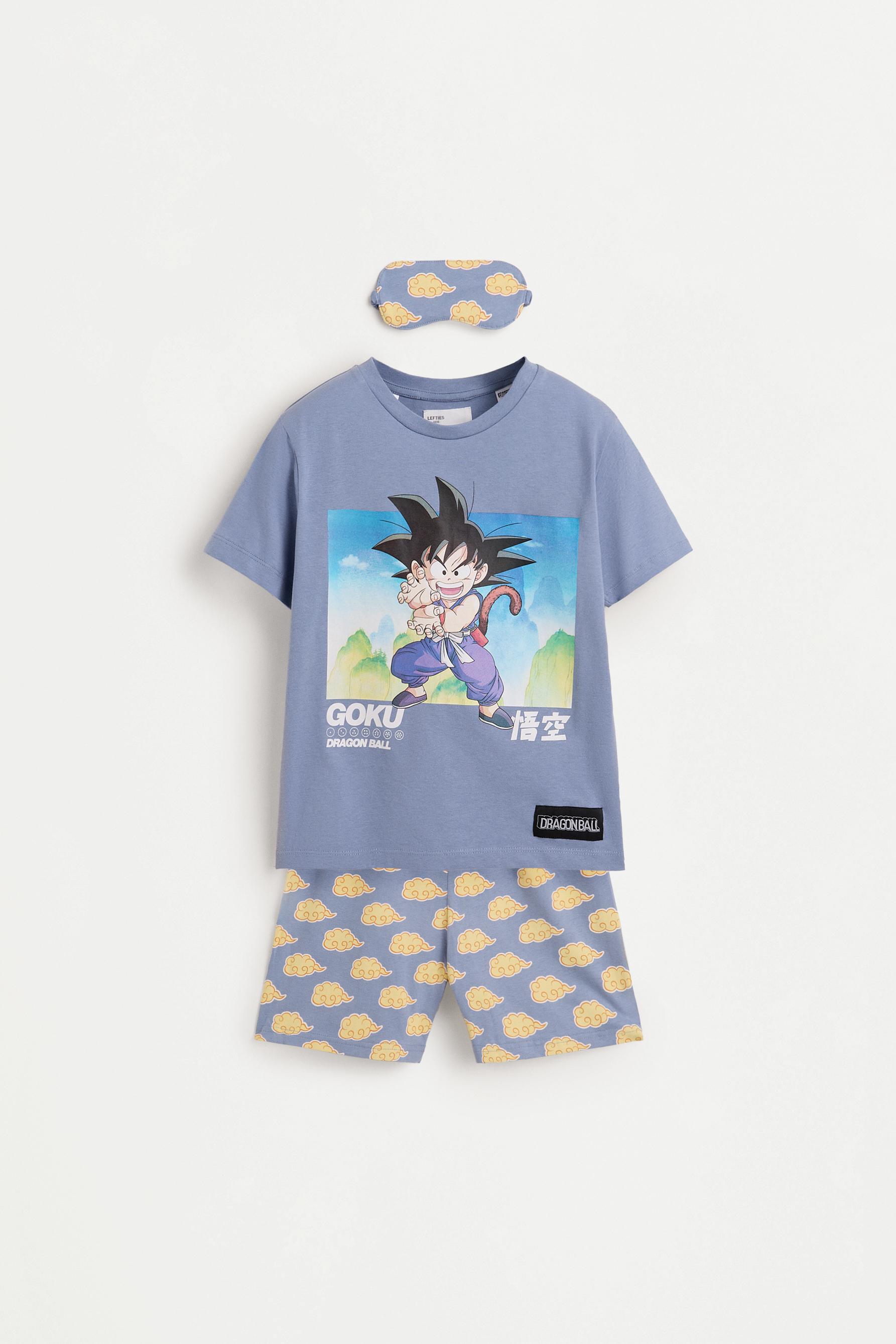 Goku Dragon Ball ©Bird Studio short pyjamas with sleep mask — BLUE